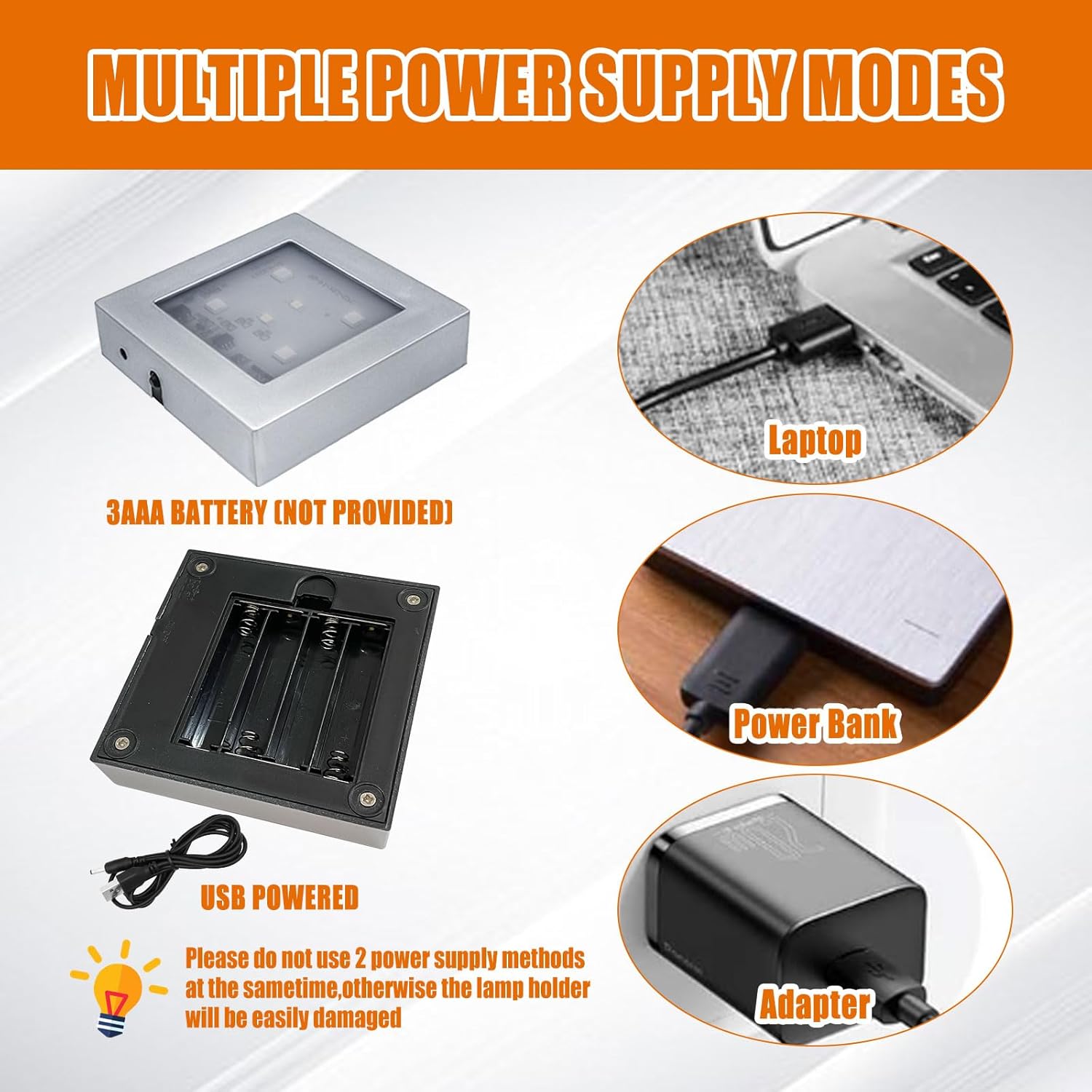 LED Light Base for Crystal 3D Glass Art Multicolor Display Stand Pedestal