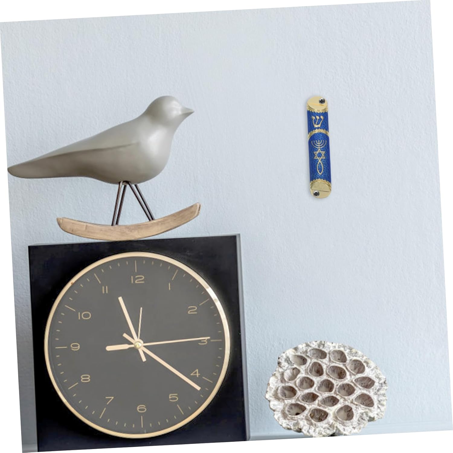 Luxshiny Mezuzah Decor Metal Plaque for Home