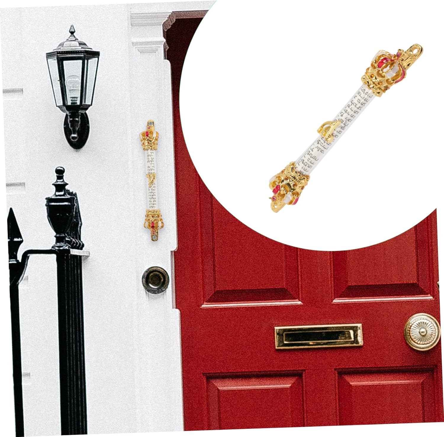 PRETYZOOM Delicate Metal Mezuzah Vintage Style Door Decor