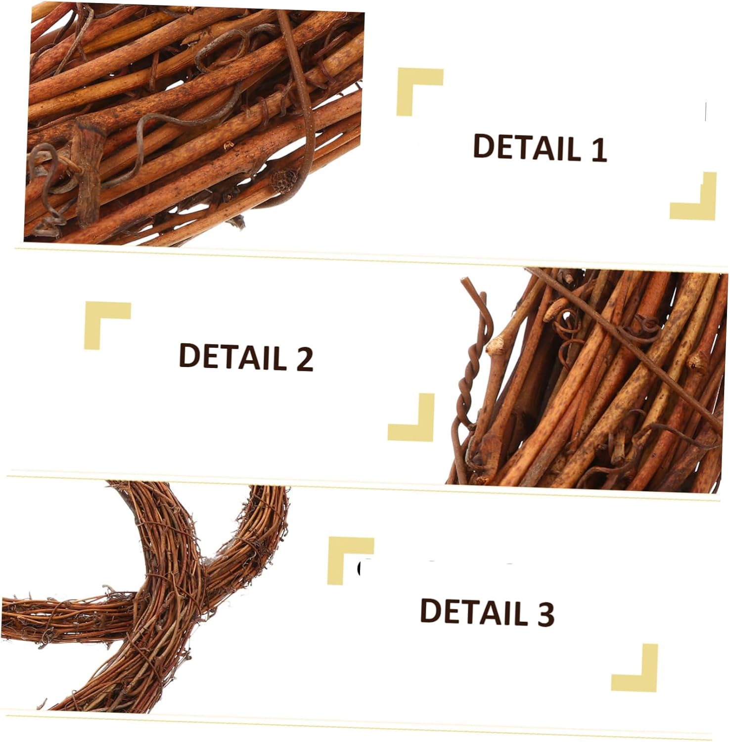 Healifty 2pcs Rattan Wreath for Home Party Decor