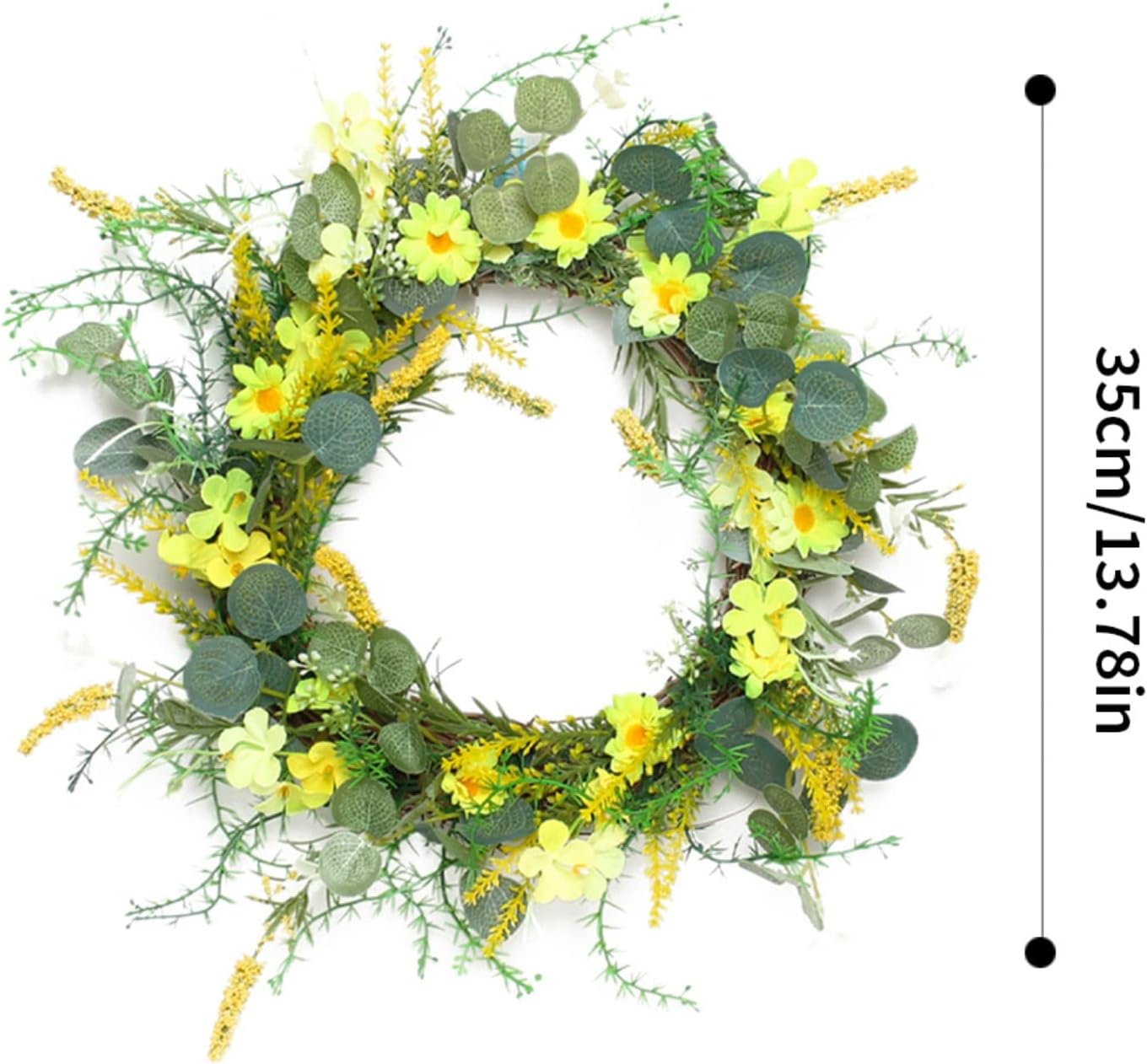Yellow Daisy Door Hanger Spring Wreath for Front Door