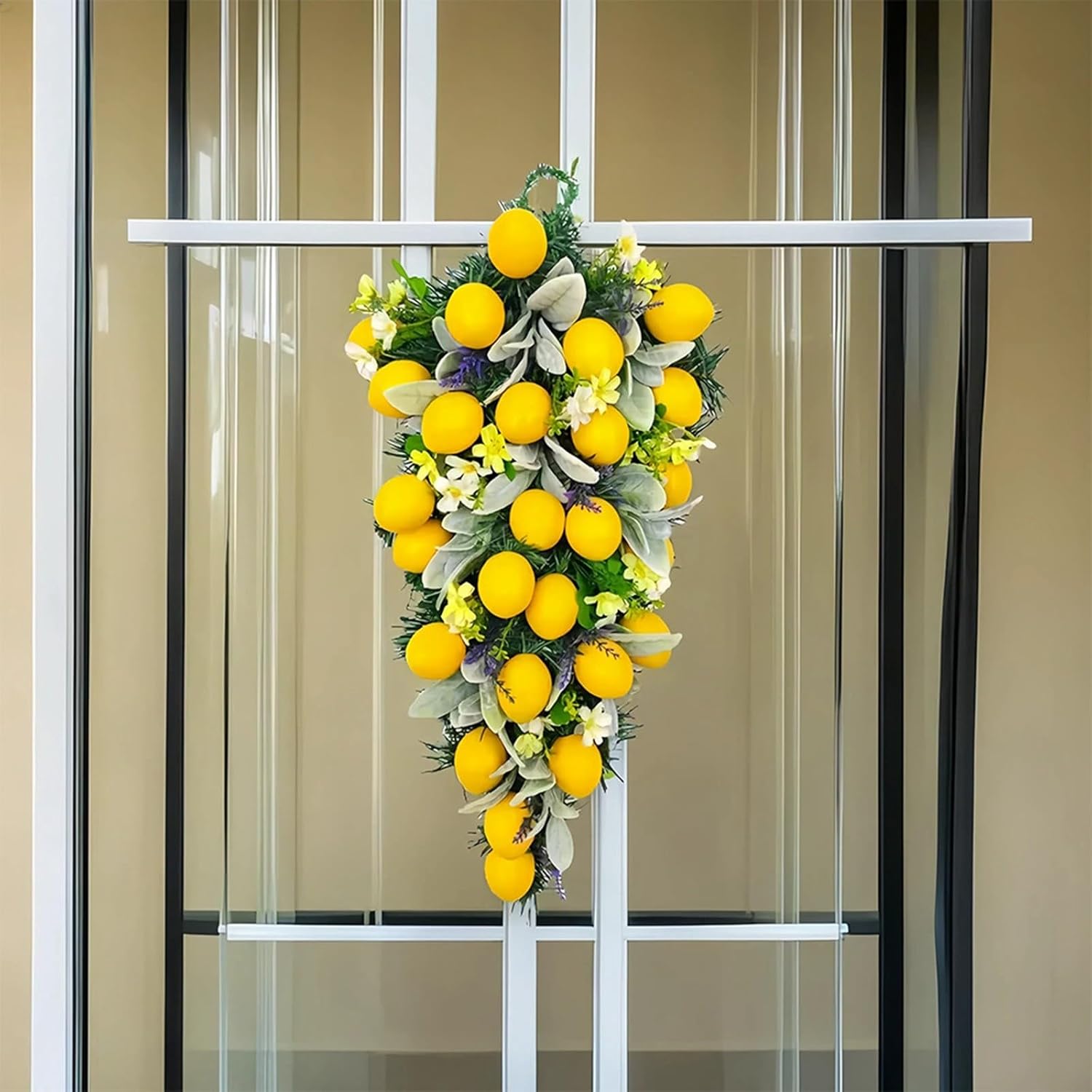 Vibrant Spring Garland Wreath for Front Door
