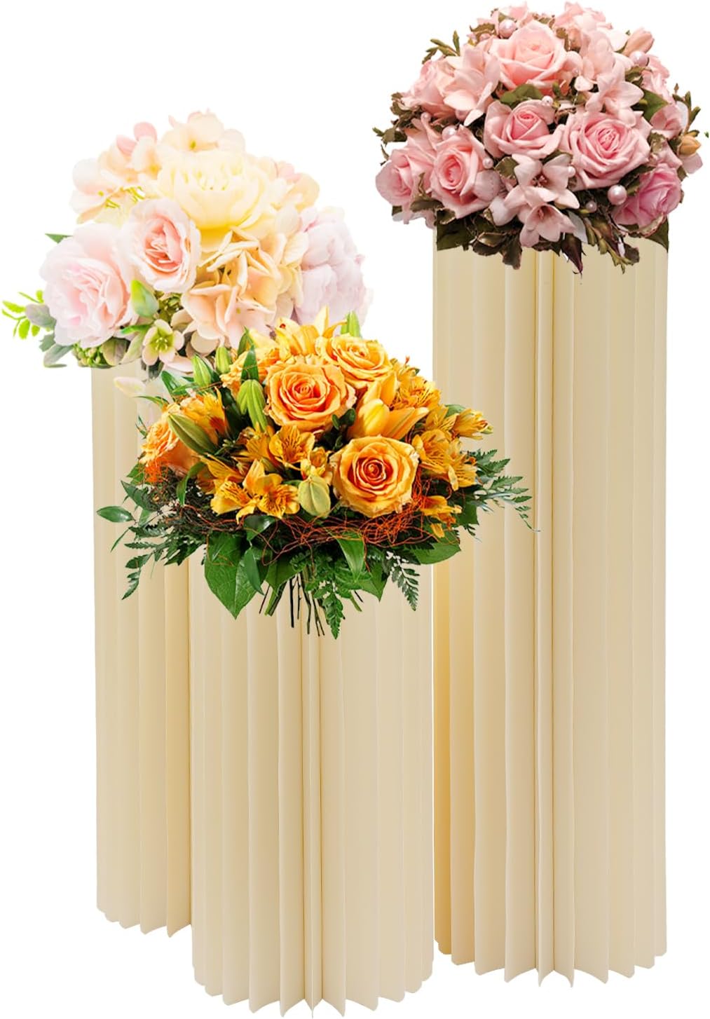 Foldable Cardboard Flower Stand for Wedding and Party Decor