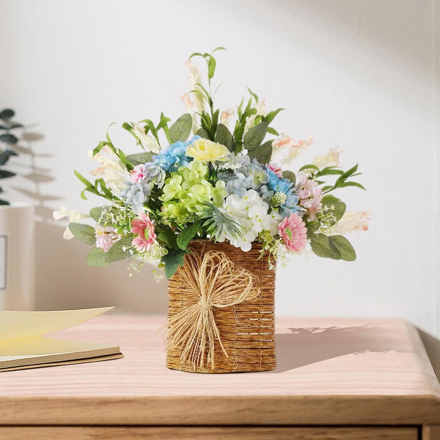 Misppro Door Wreath Artificial Flowers Decor