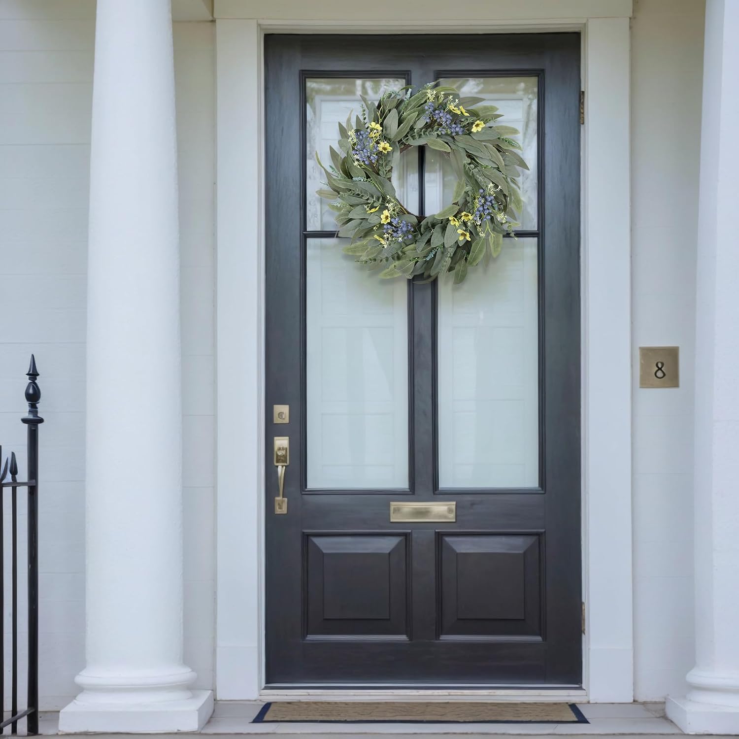 26 Inches Large Eucalyptus Spring Wreath for Front Door Decor