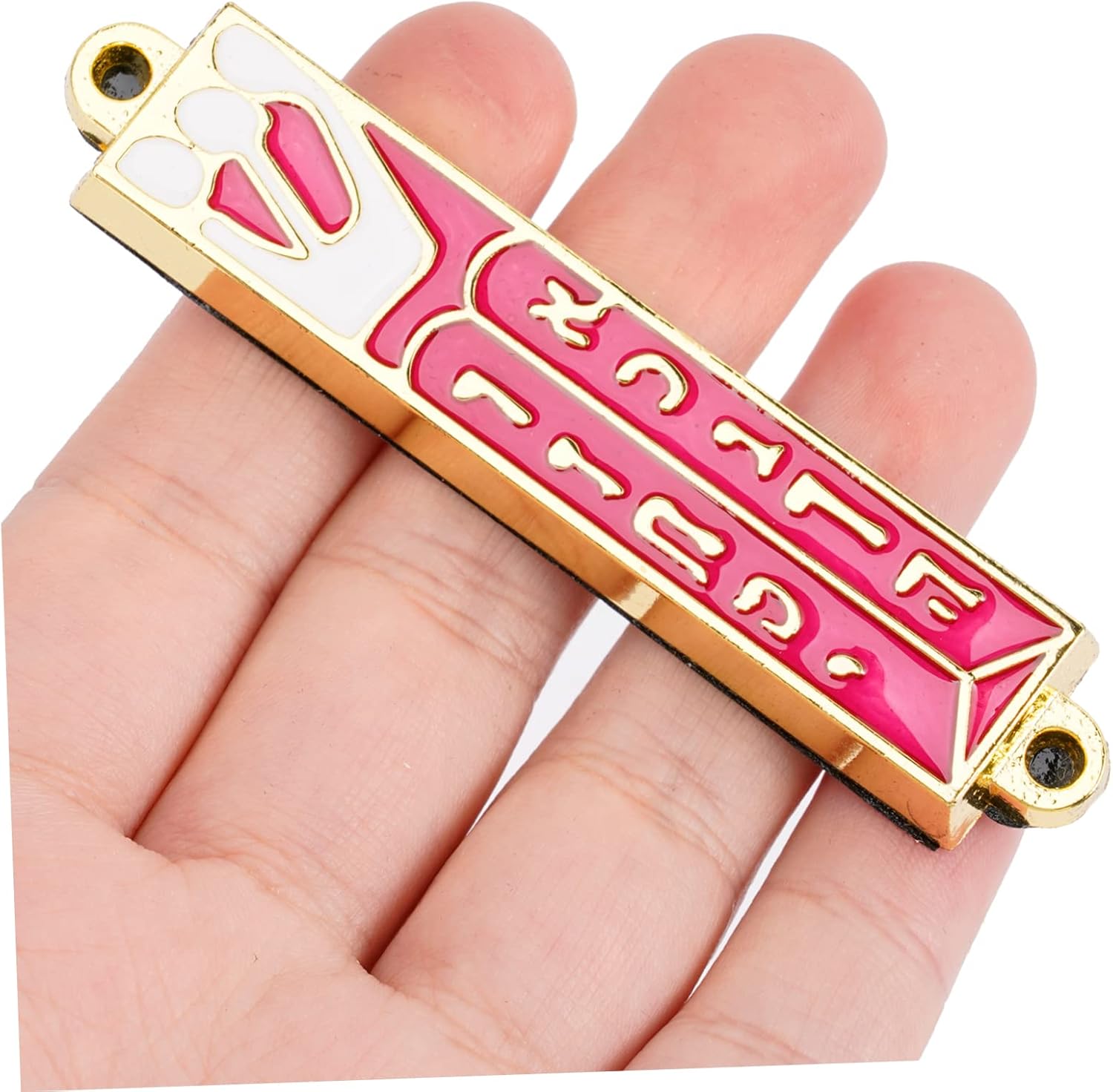 Retro Metal Mezuzah Plaque for Home Entrance Decor