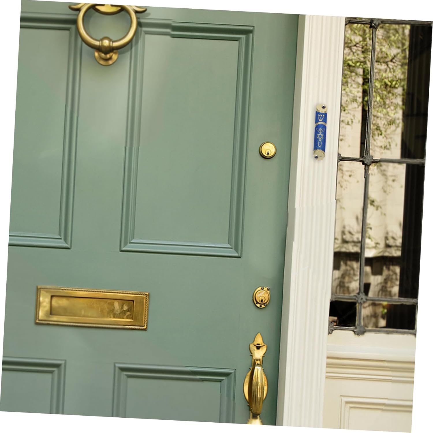 Cabilock Metal Mezuzah with Scroll Antique Zinc Alloy Religious Decoration for Jewish Home Decor