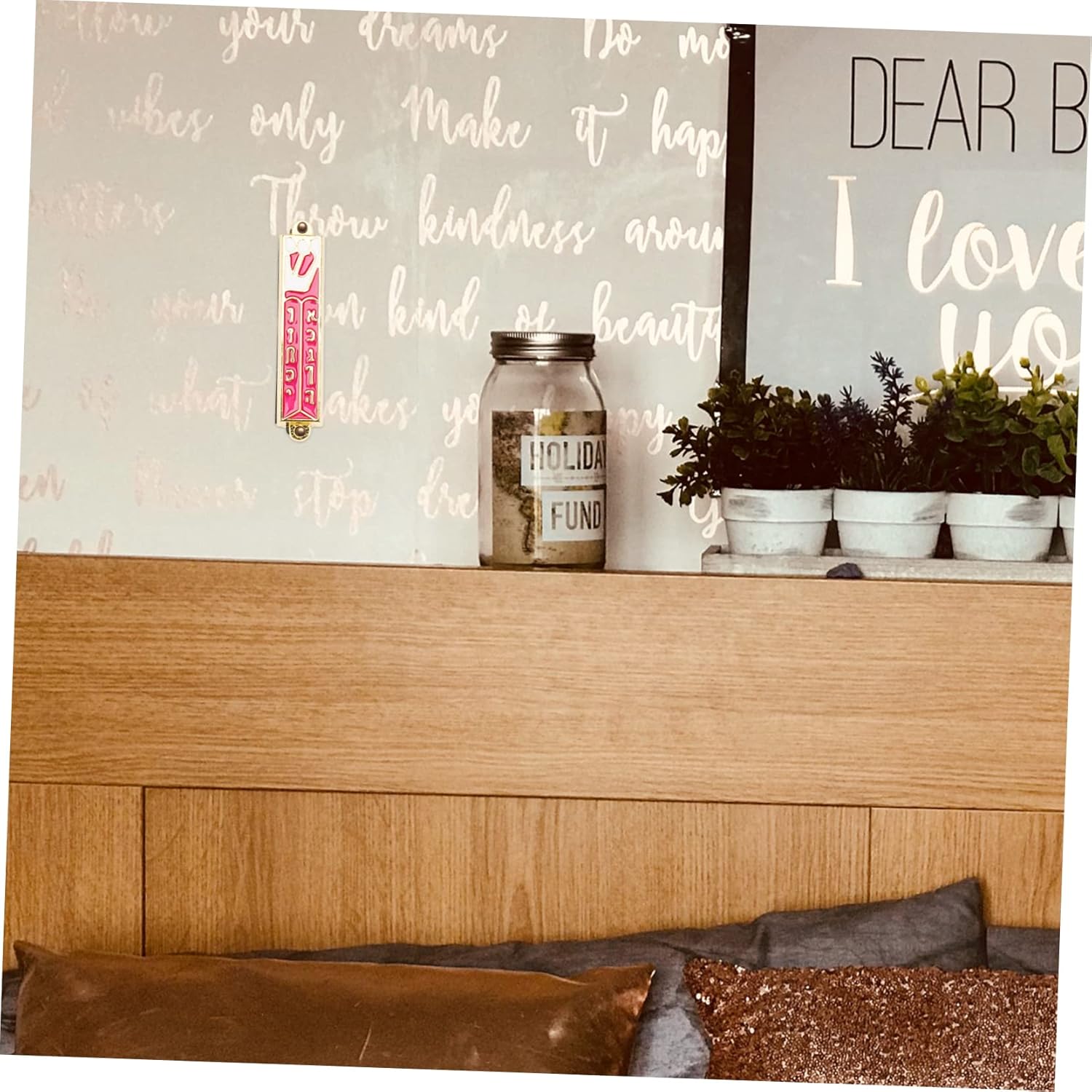 Happyyami Retro Metal Mezuzah Door Hanger Jewish Decorative Signage Religious Craft 1