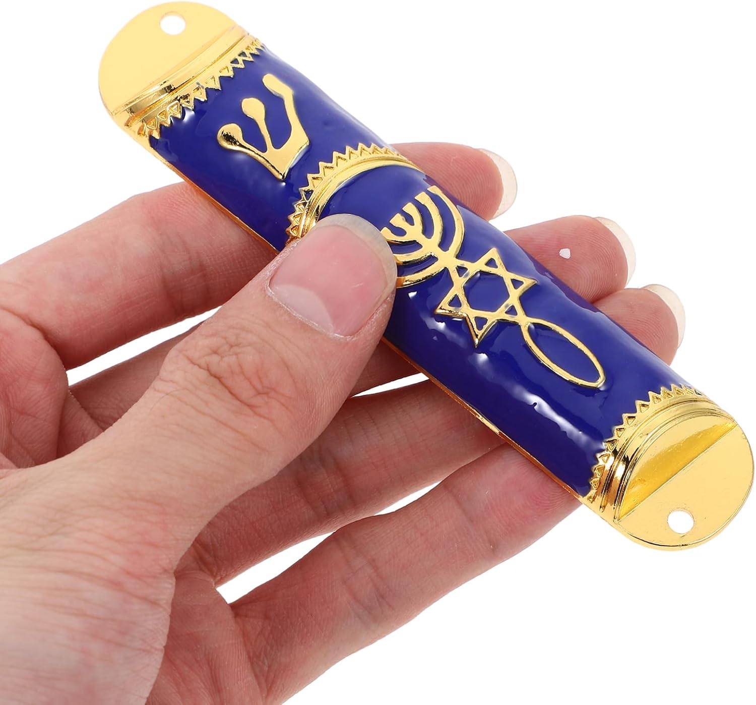 SOLUSTRE Metal Mezuzah Door Decor Scroll Wall Accent Home Jewish Accessory