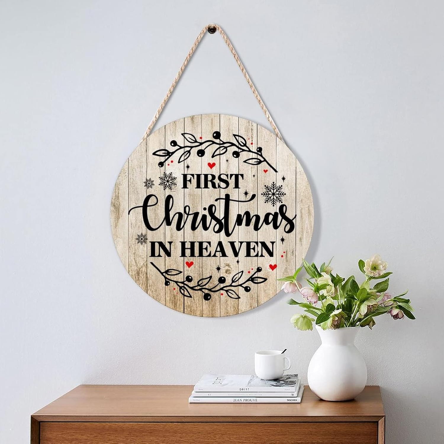 Farmhouse Door Hanger Funny Wood Sign Holiday Decor 12x12