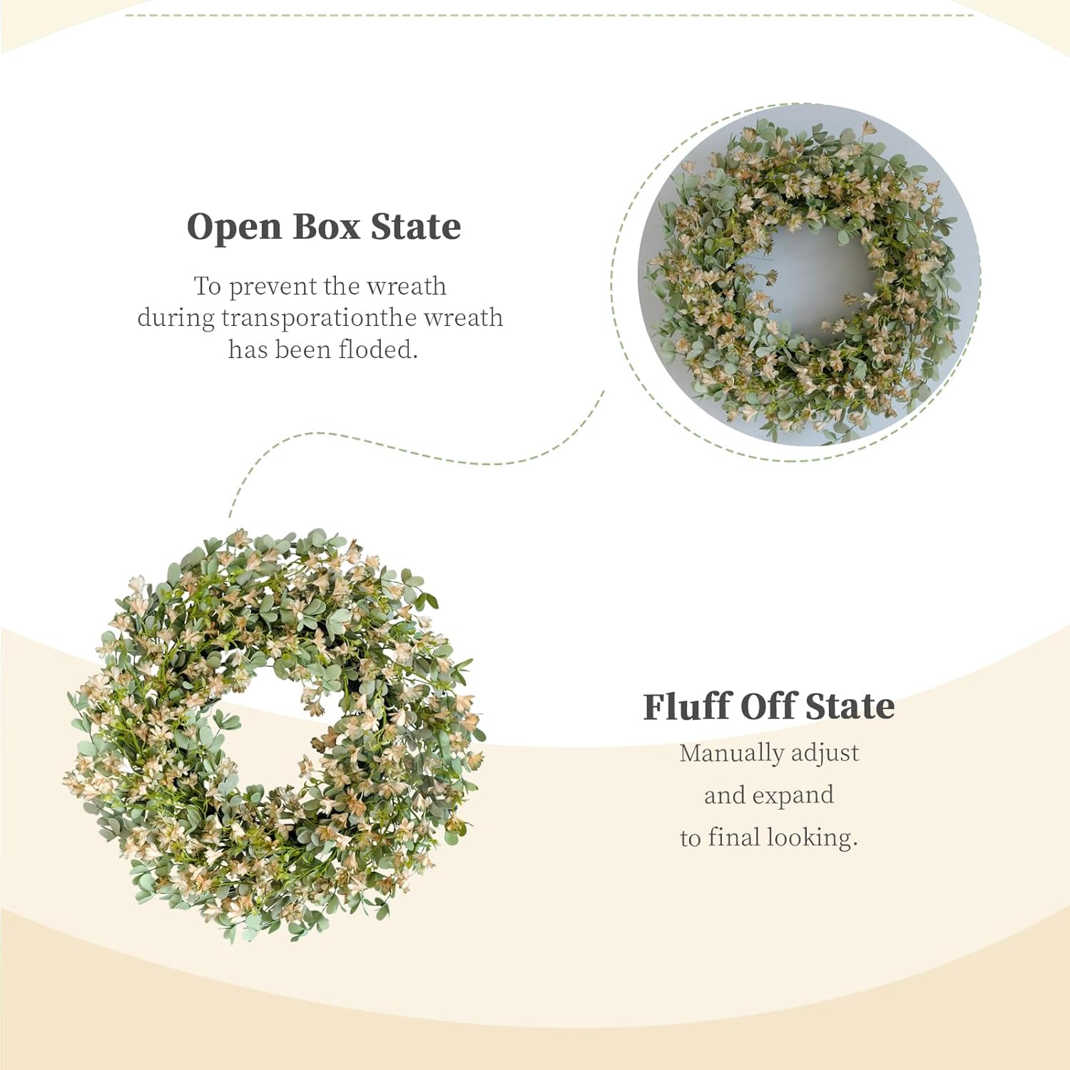 Summer 24-Inch Wreath for Front Porch and Patio Decor