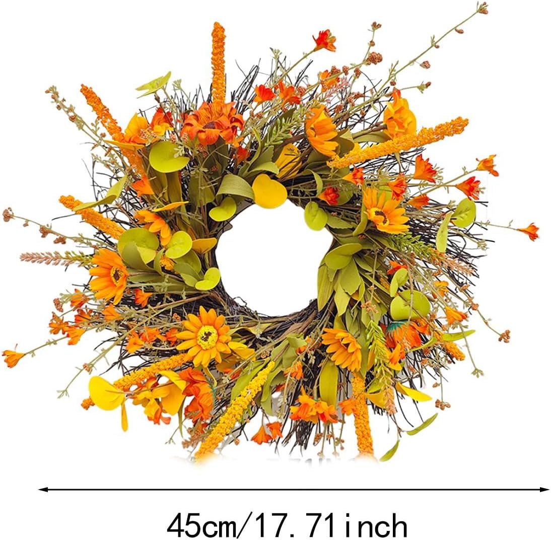 Generic Fall Harvest Wreath Door Hanger for Seasonal Home Decor 1
