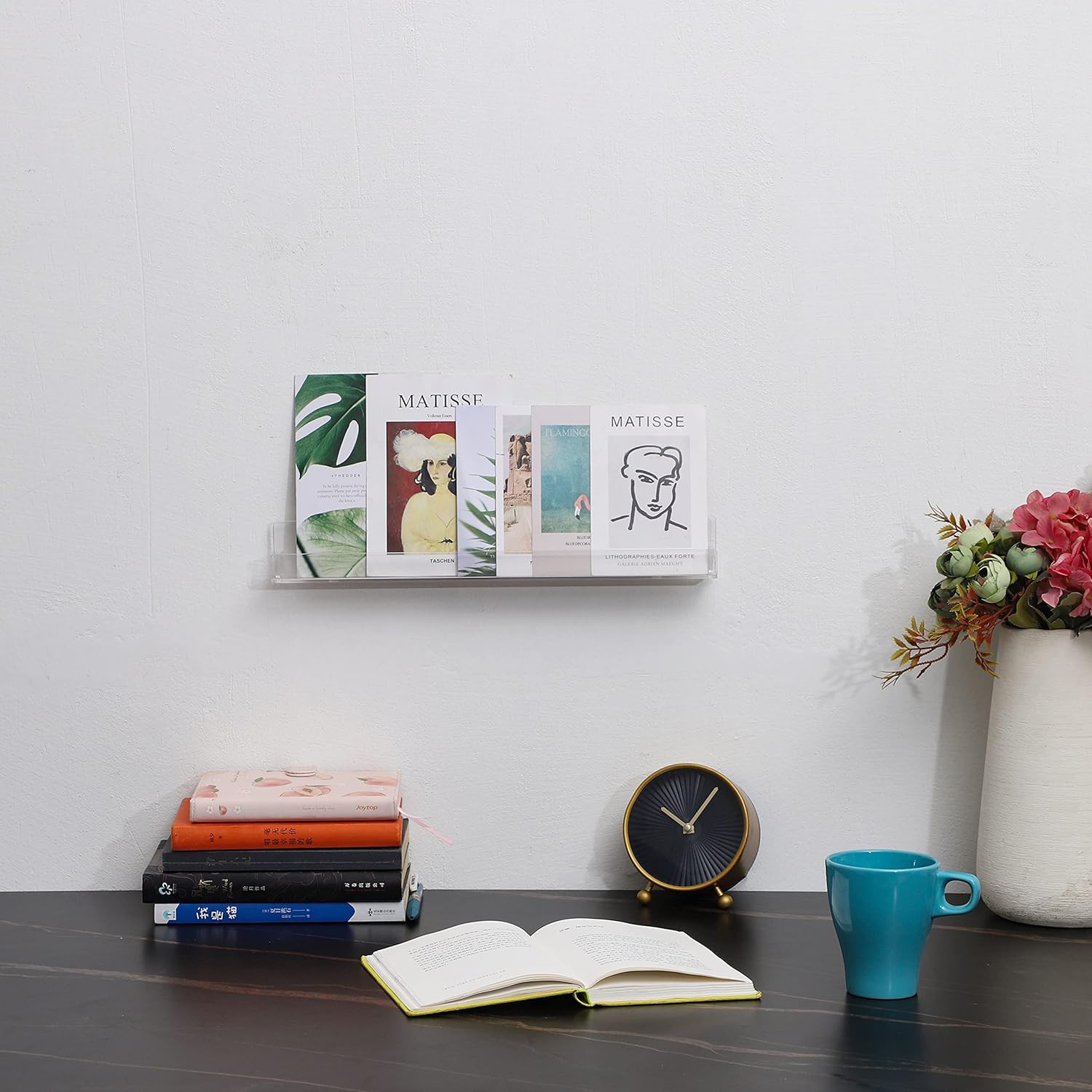 Cq Acrylic 15 Inch Floating Bookshelf for Kids Room