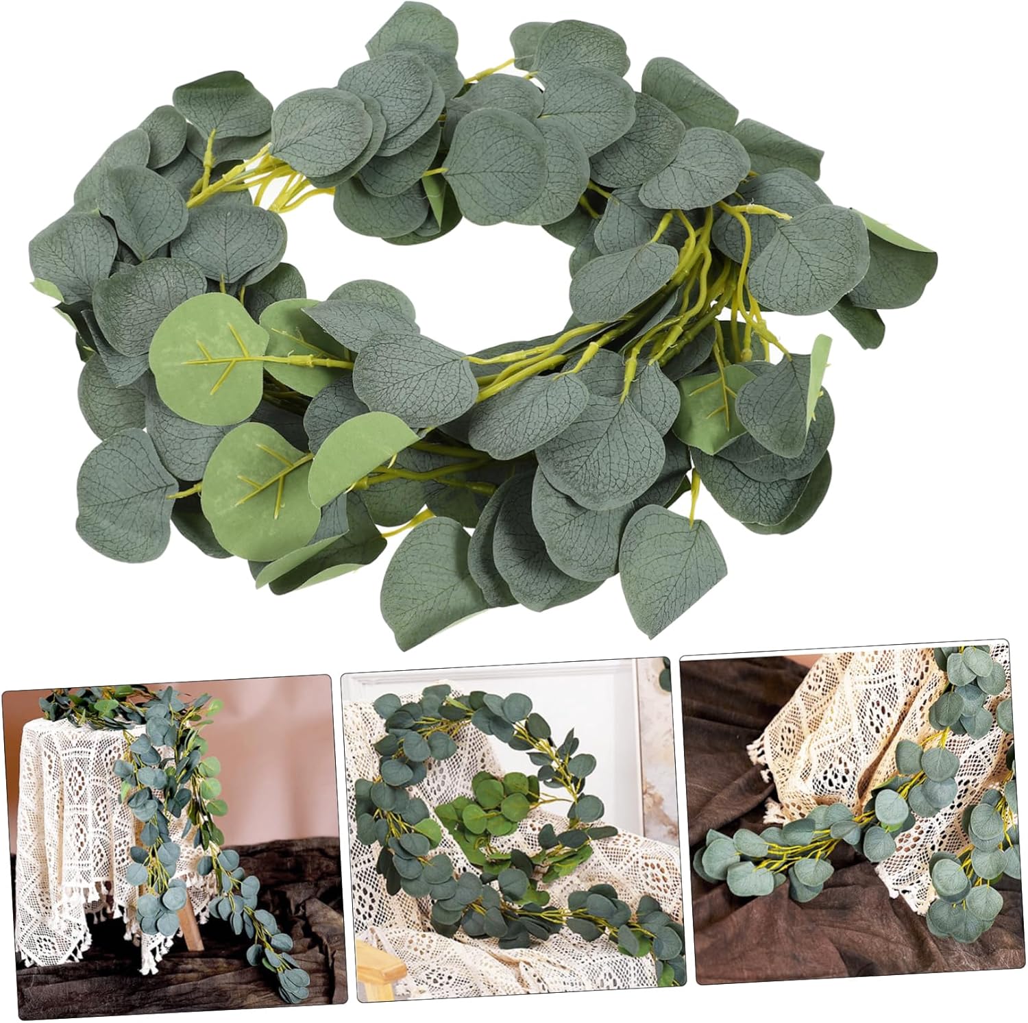Stylish Emulated Green Wreath for Home Wedding Door Decor