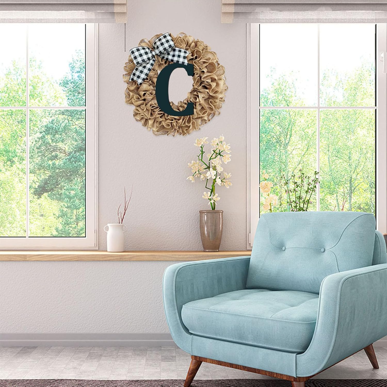Customizable Last Name Year Round Front Door Wreath
