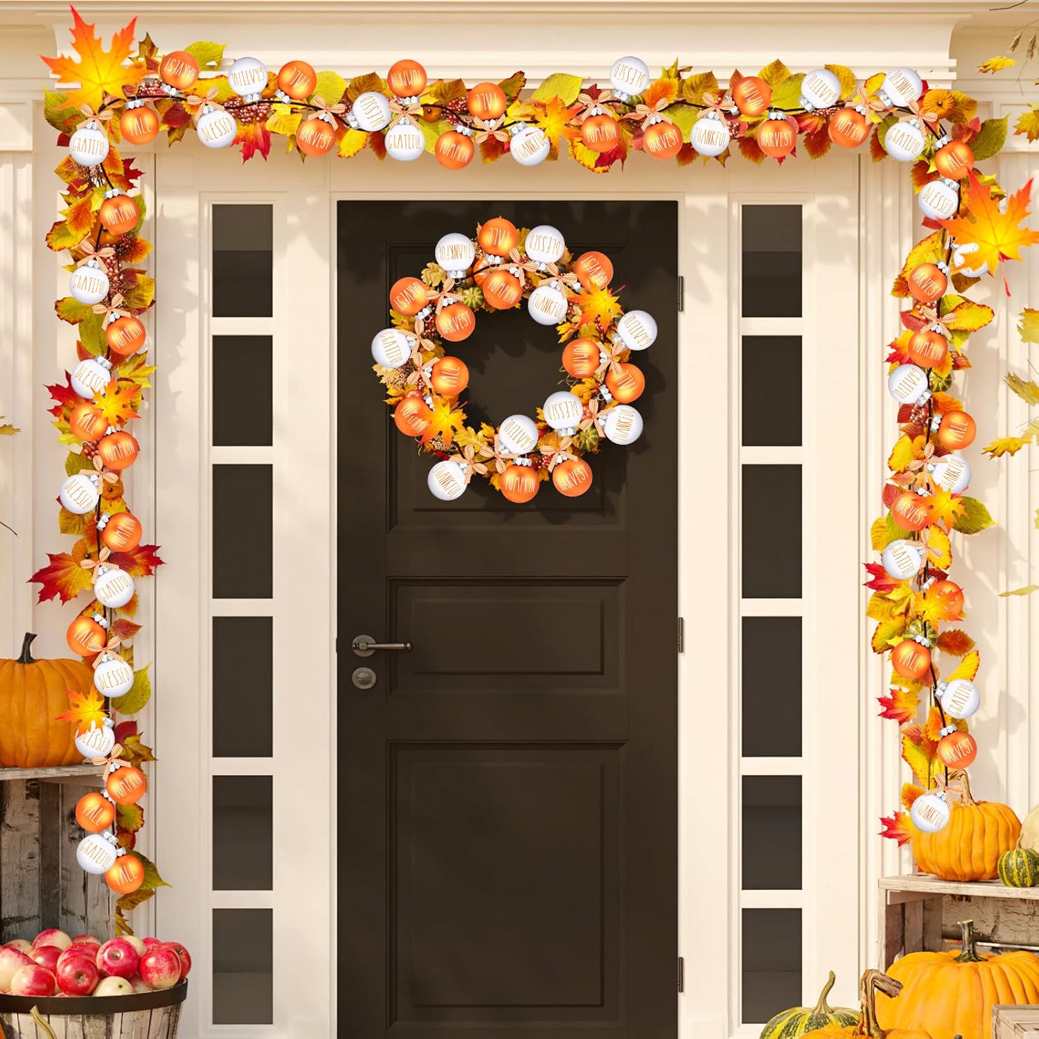 Vinsot 12 Pcs Fall Ball Ornaments for Tree