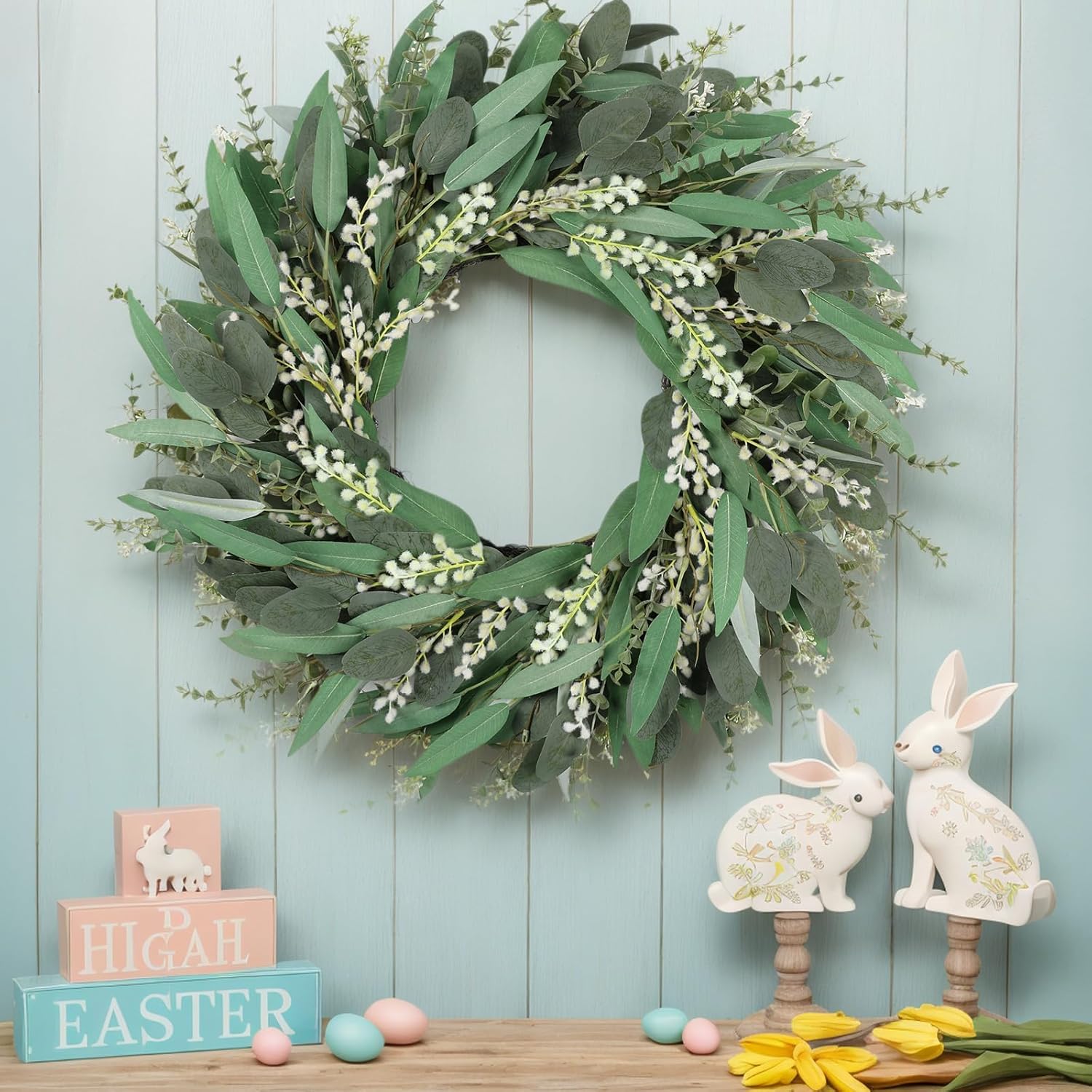 26 Inches Large Eucalyptus Wreath for Front Door