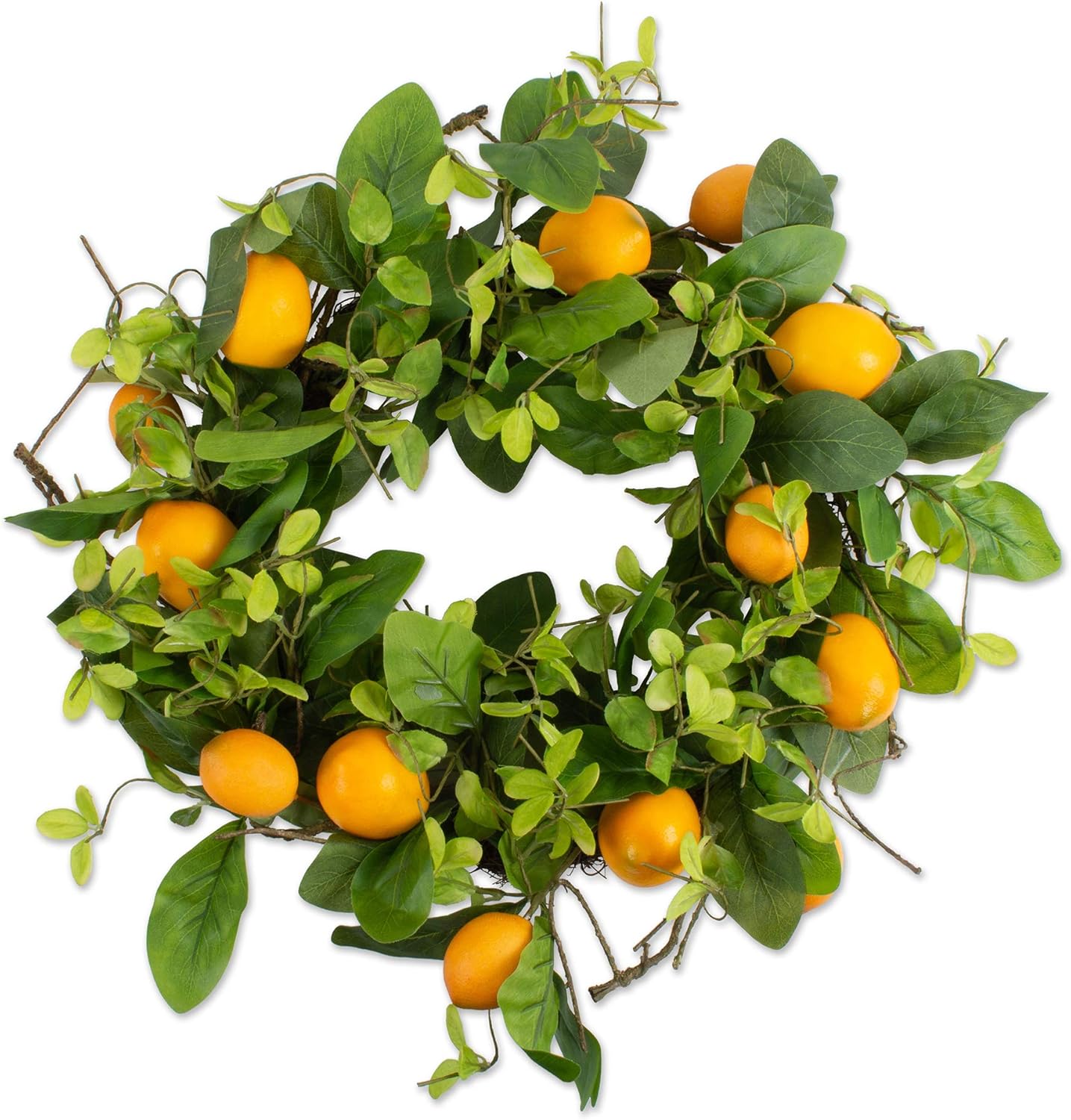 DII Spring Summer Decorative Wreath 20 Inch Lemons