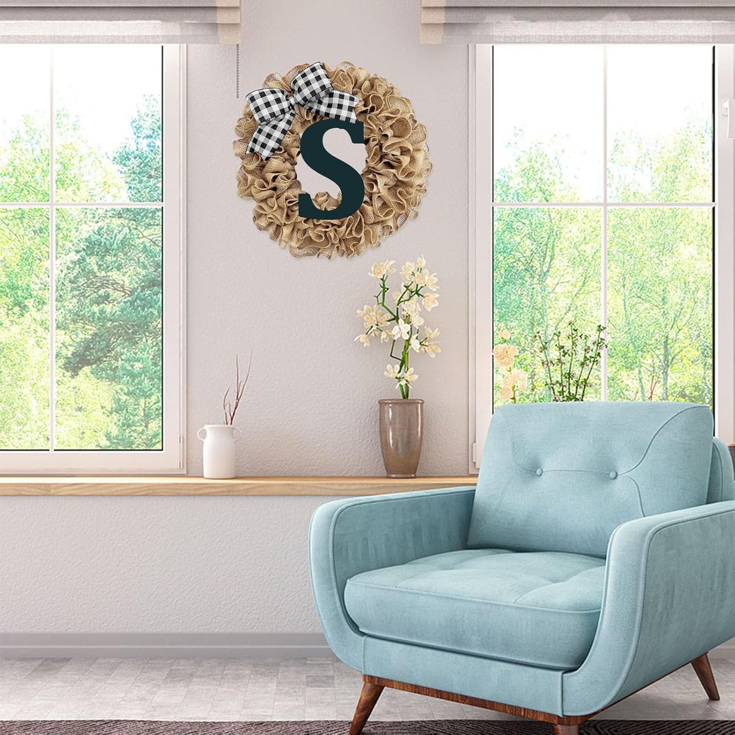 Unique Last Name Year Round Front Door Wreath