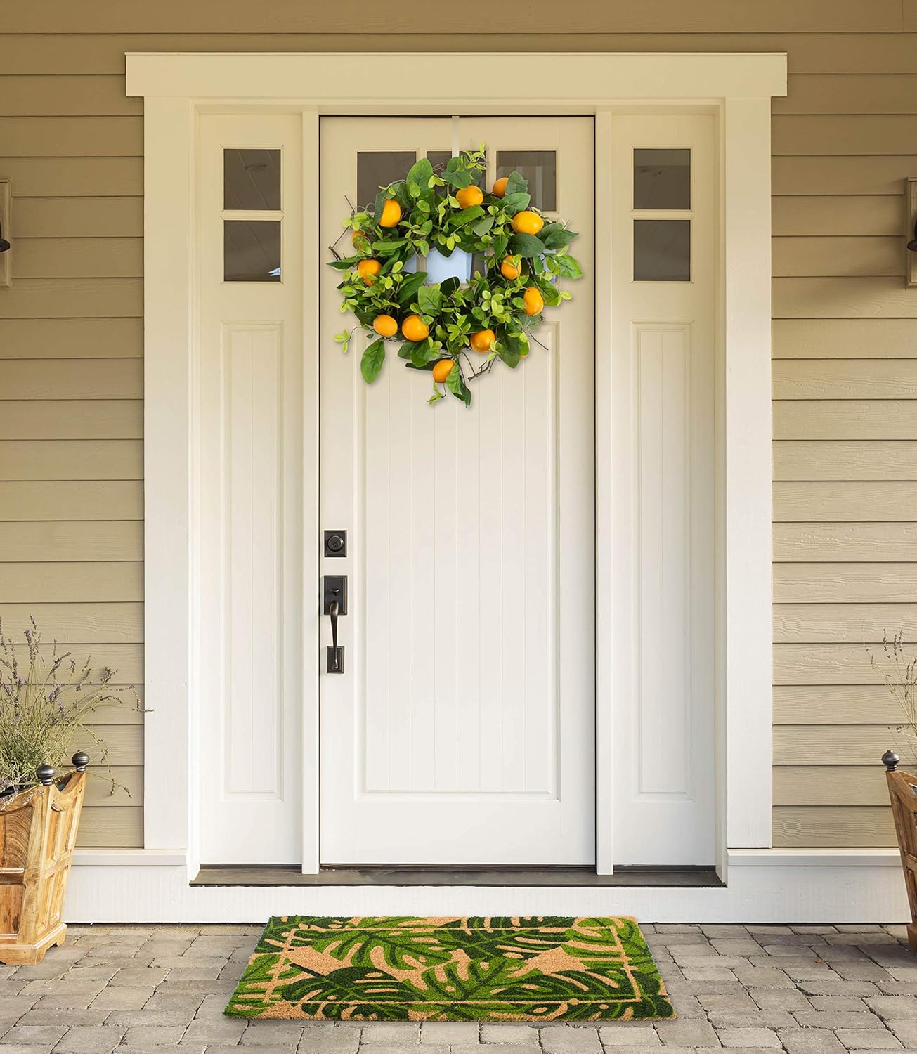 DII Spring Summer Decorative Wreath 20 Inch Lemons