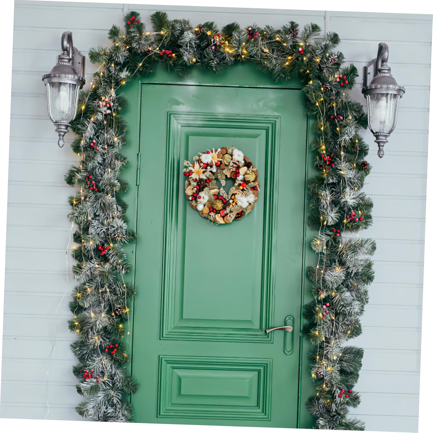 15 inch Rattan Wreath Set 10 pcs Dried Vine Door Hanger Home Decor