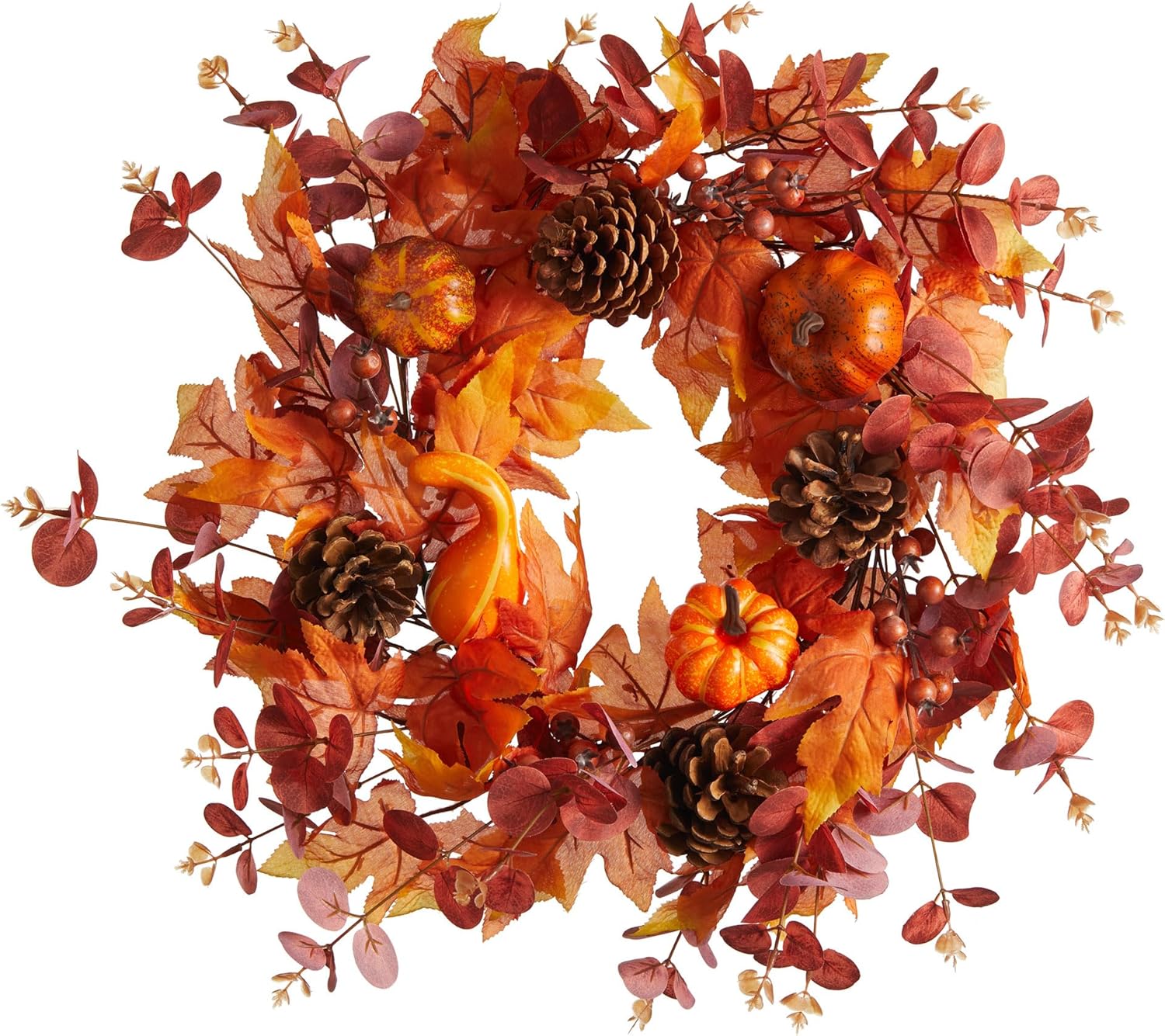Thanksgiving Wreath - Fall Decor 18 Inch Artificial Door Decor