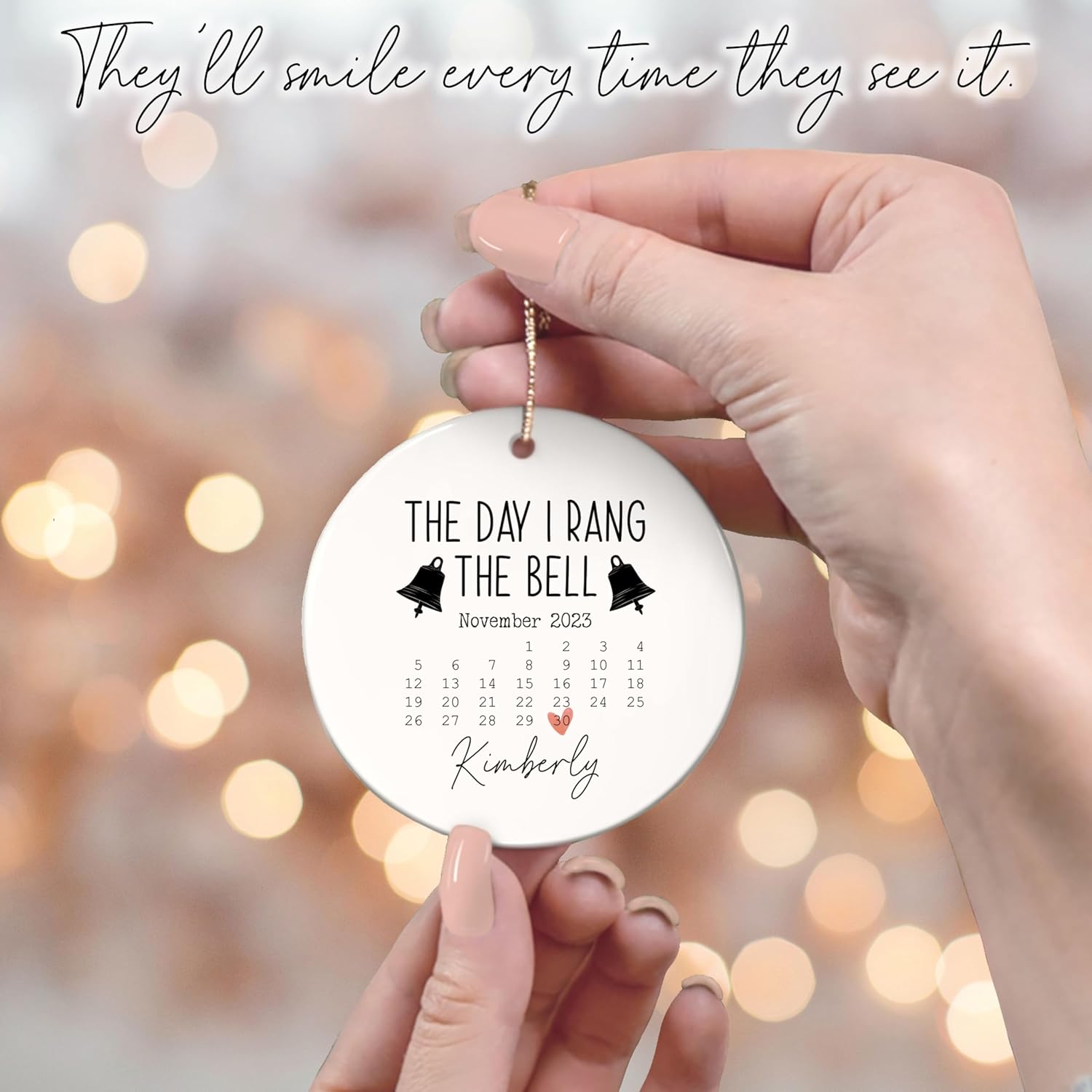 End of Chemo Ornament Cancer Survivor Gift