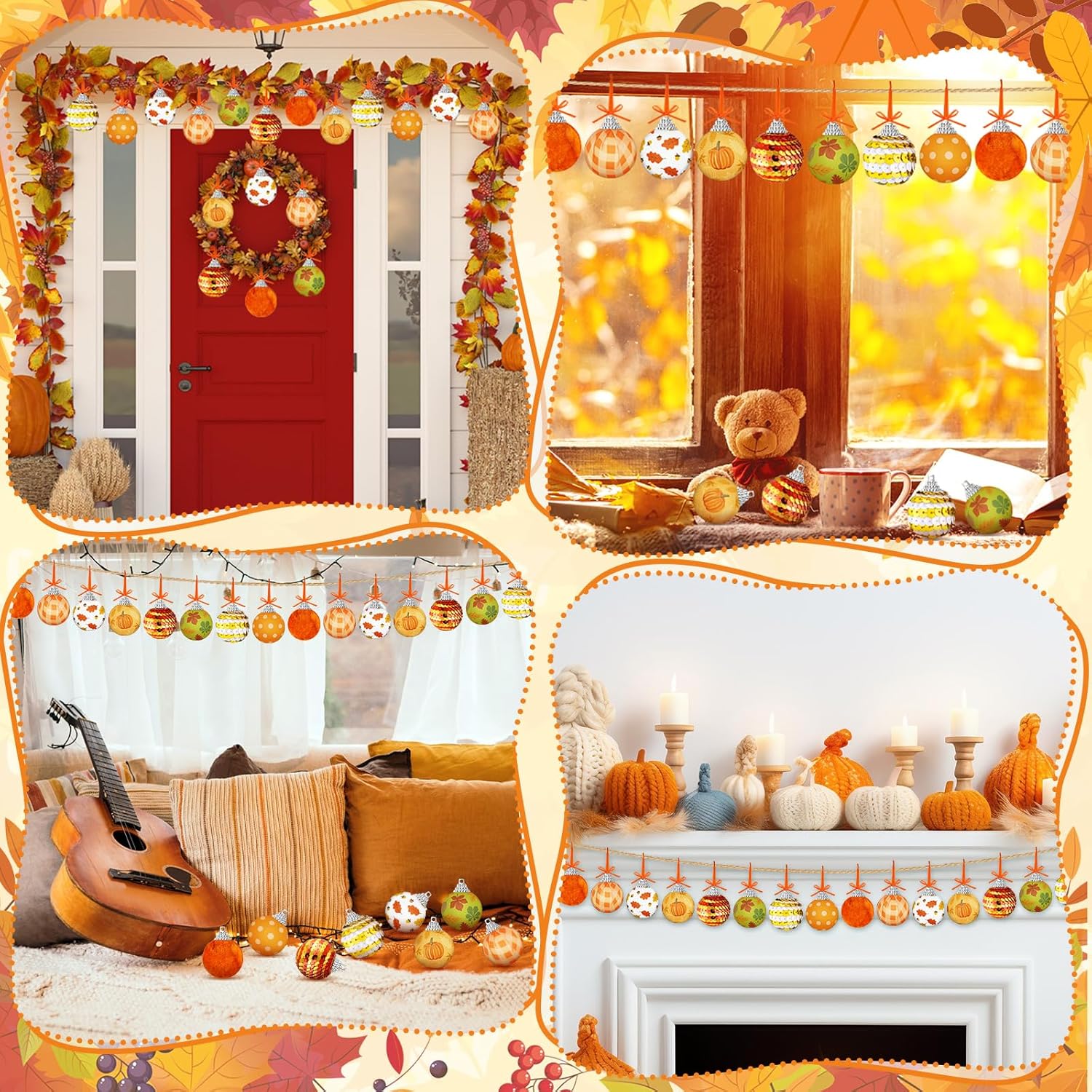 Riceshoot 24 Pcs Fall Tree Decorations