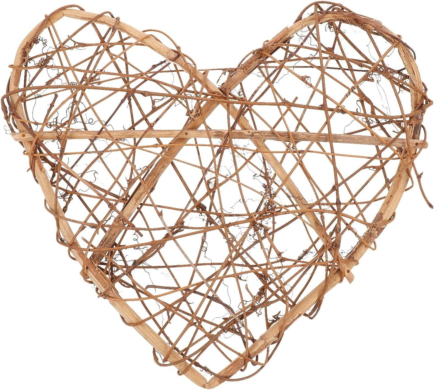 1pc Heart Shaped Rattan Wreath for Front Door