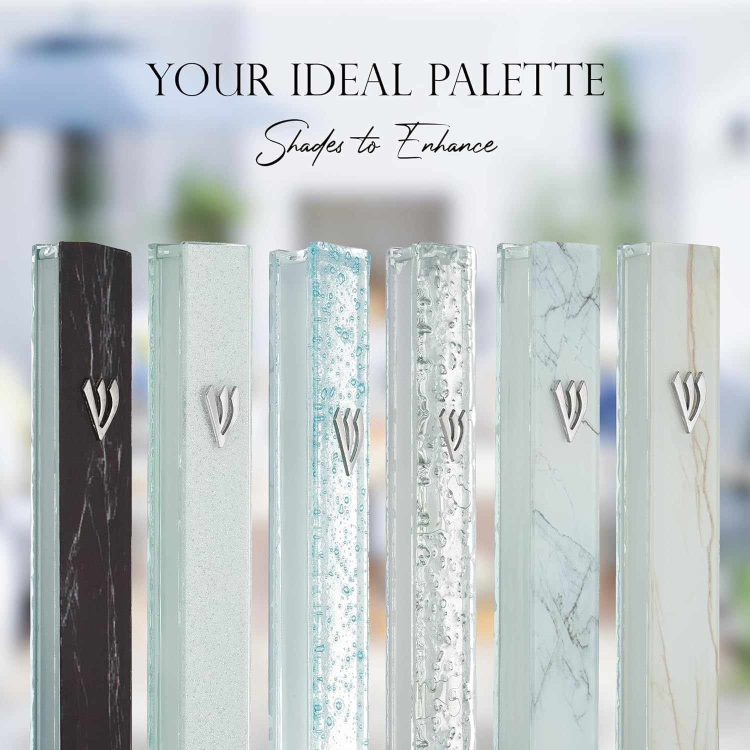 Modern Glass Mezuzah Case with Non-Kosher Scroll