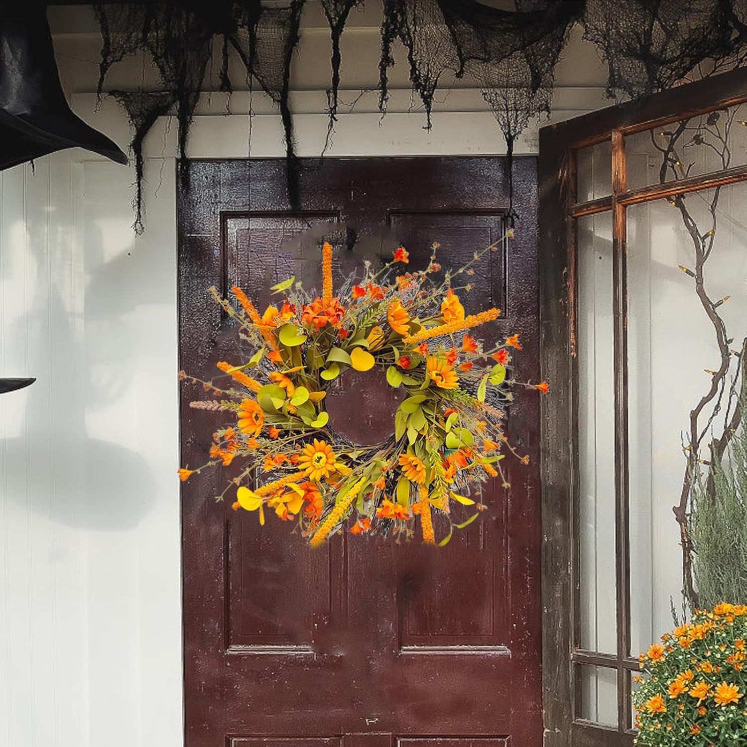 Generic Fall Harvest Wreath Door Hanger for Seasonal Home Decor 1