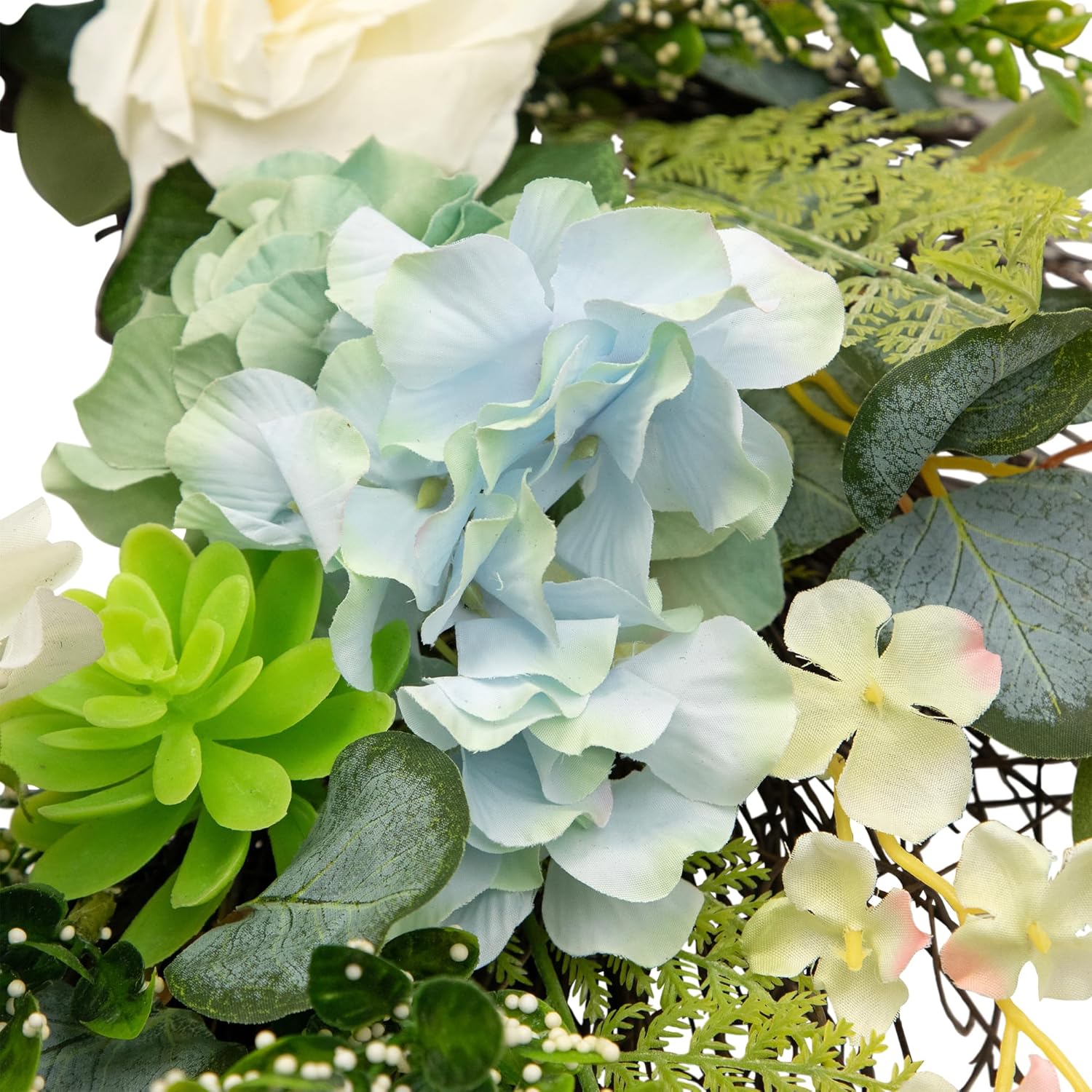Northlight Spring Wreath White Blue 24 Inch
