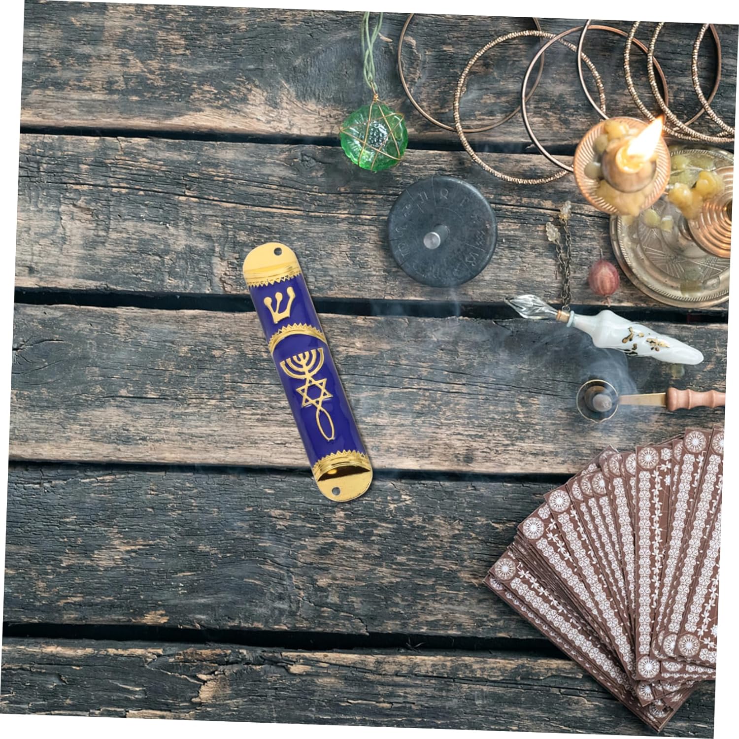 VOSAREA Retro Metal Mezuzah Door Decor