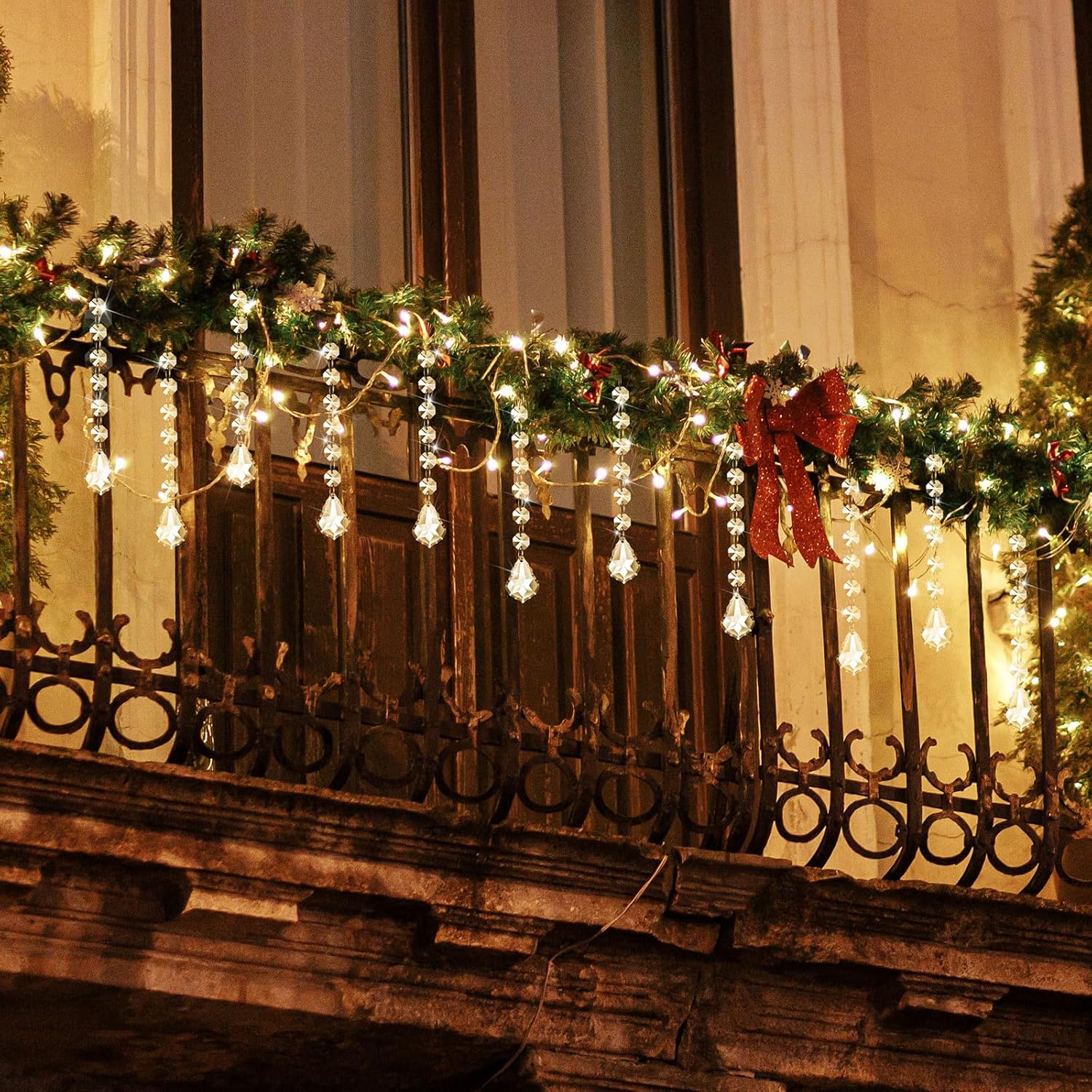 Nuenen 100 Pcs Acrylic Crystal Garland Strands for Home Decor