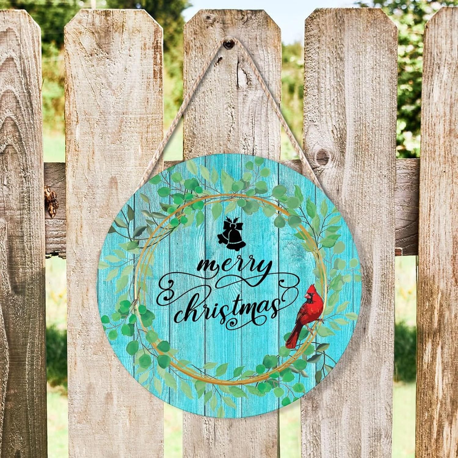 Red Bird Holly Berry Wreath Door Hanger