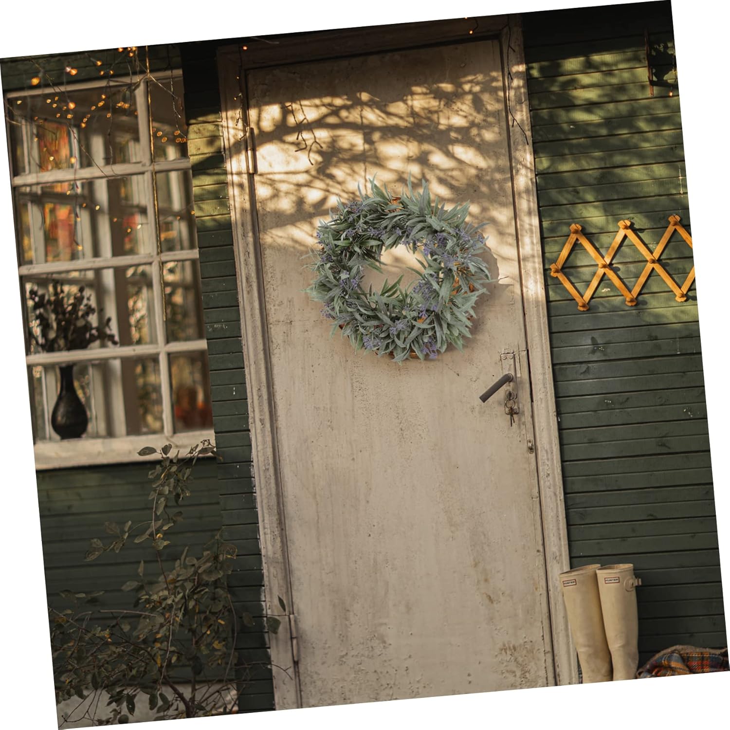 Artificial Lavender Wreath Door Hanger Decor