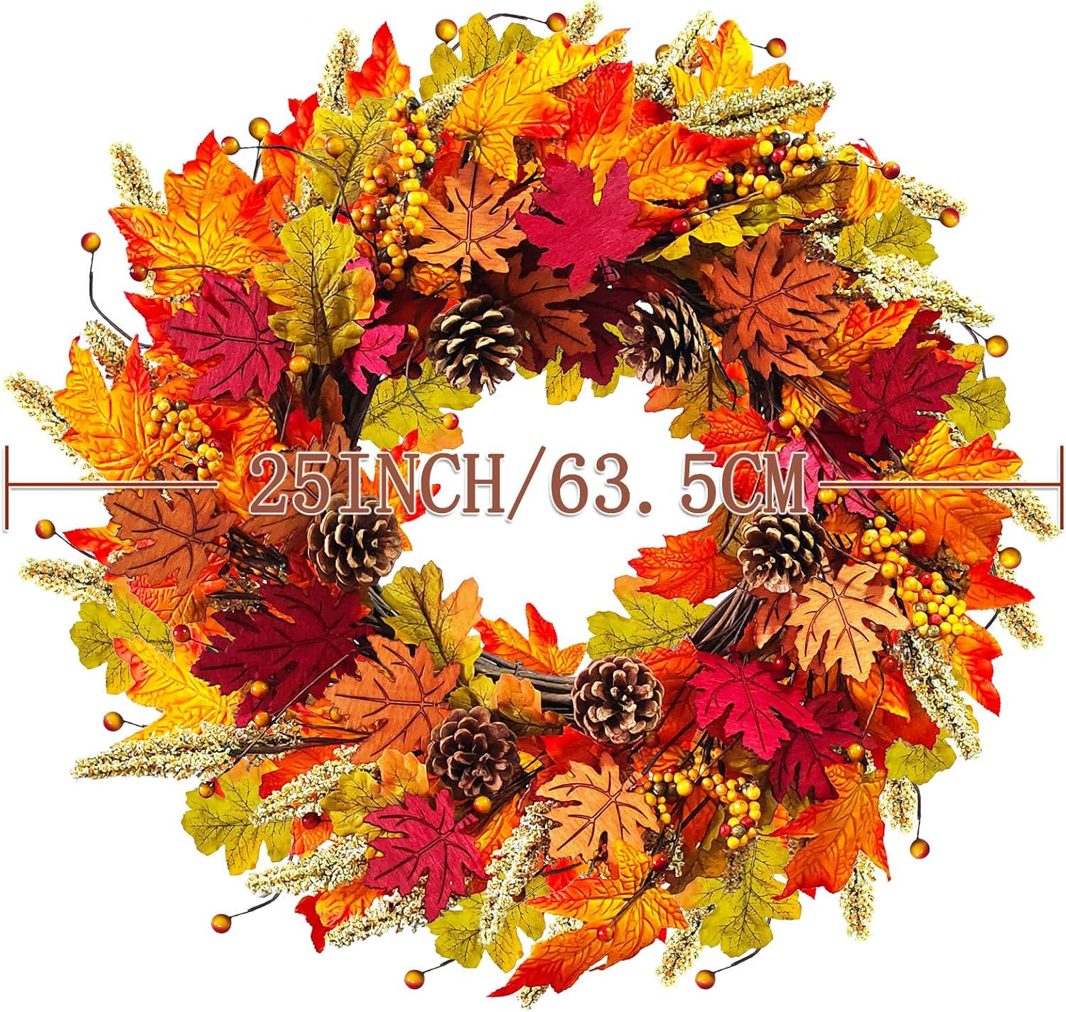 Cacise Fall Wreath 24 Autumn Door Decoration