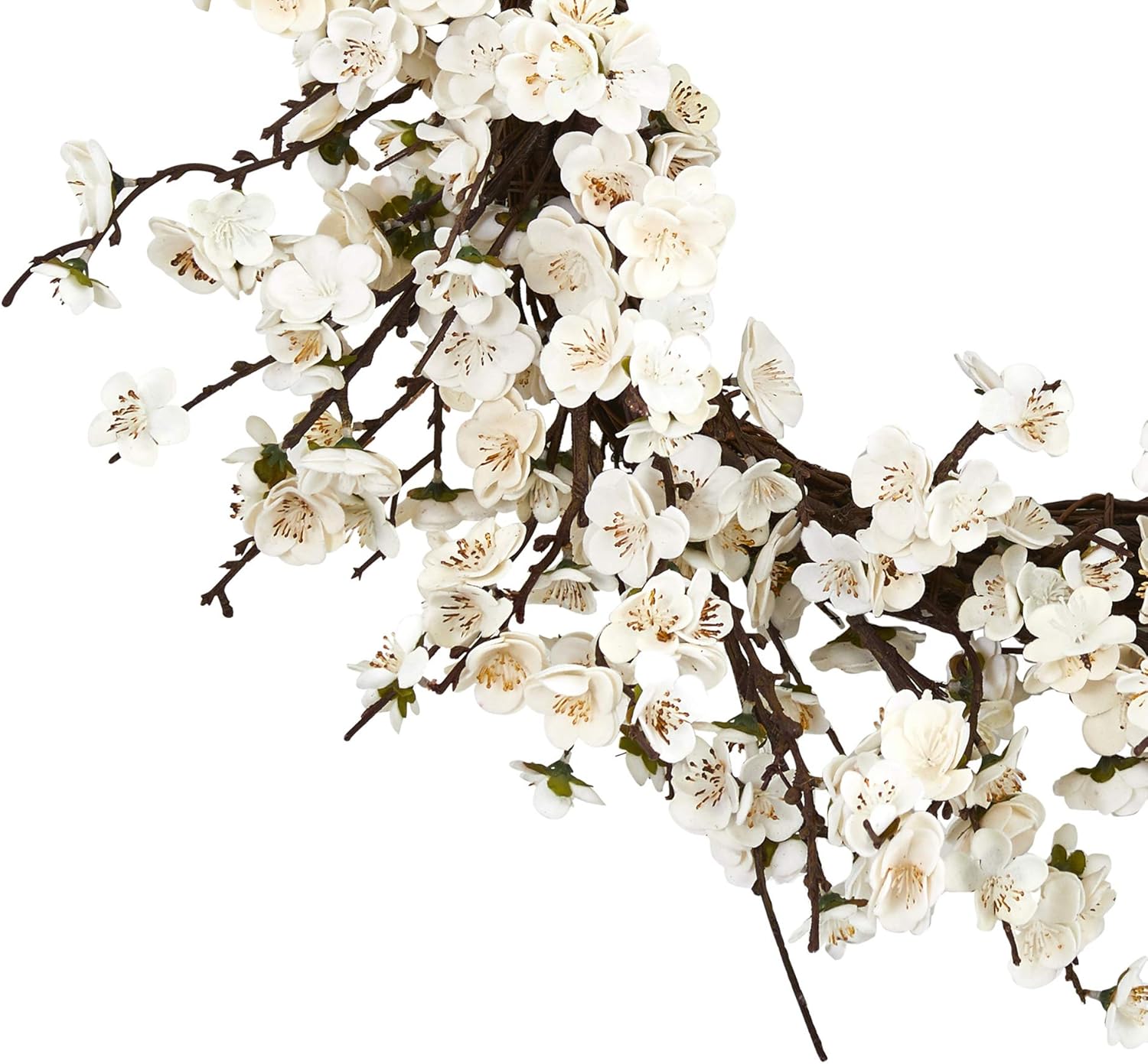 Nearly Natural 24 Inch Plum Blossom Wreath