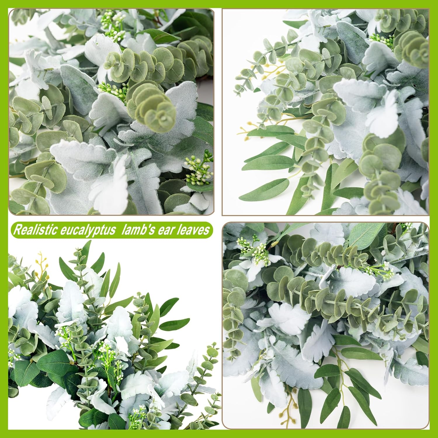 26 Inch Eucalyptus Front Door Wreath for All Seasons