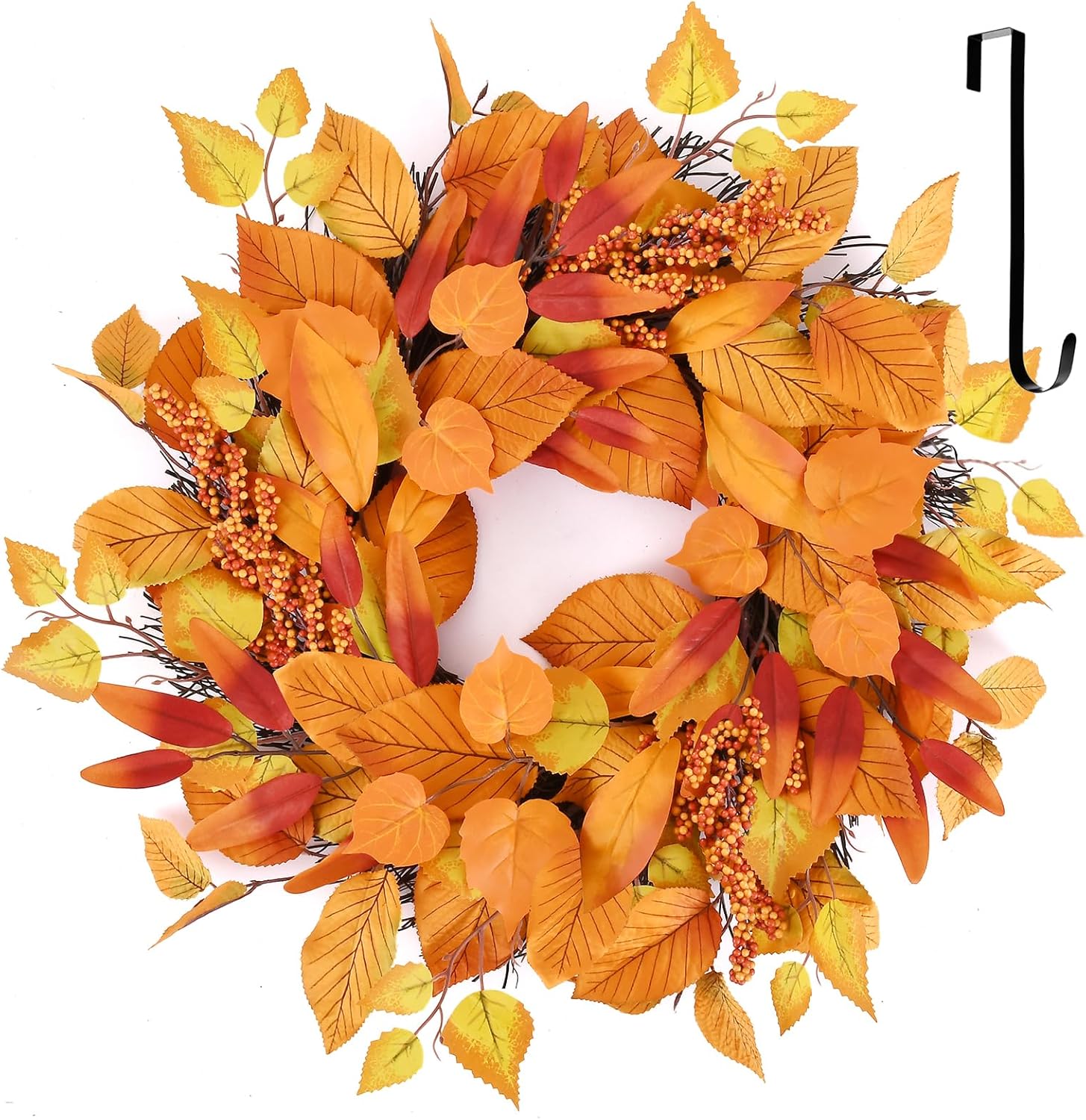 WellSign 19 Inch Fall Wreath with Hanger