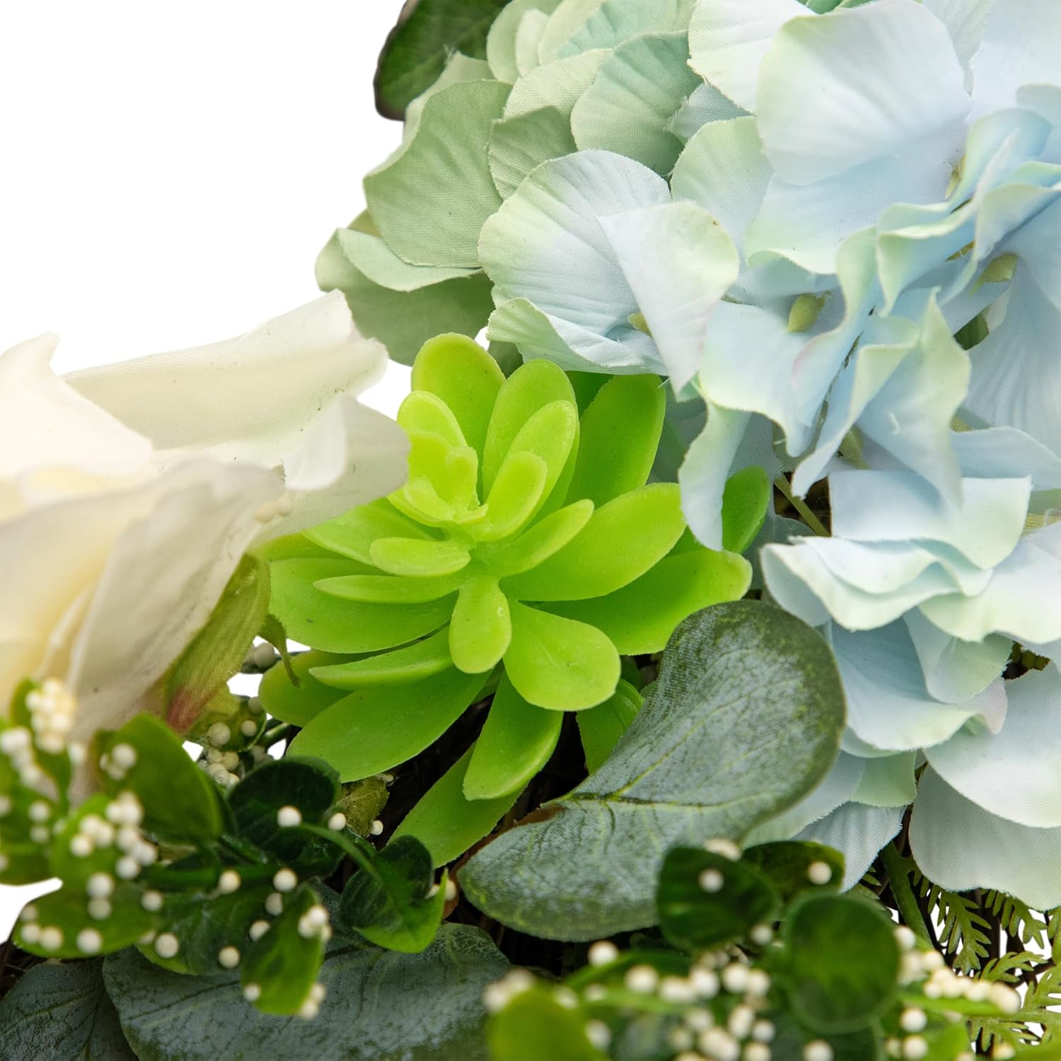 Northlight Spring Wreath White Blue 24 Inch
