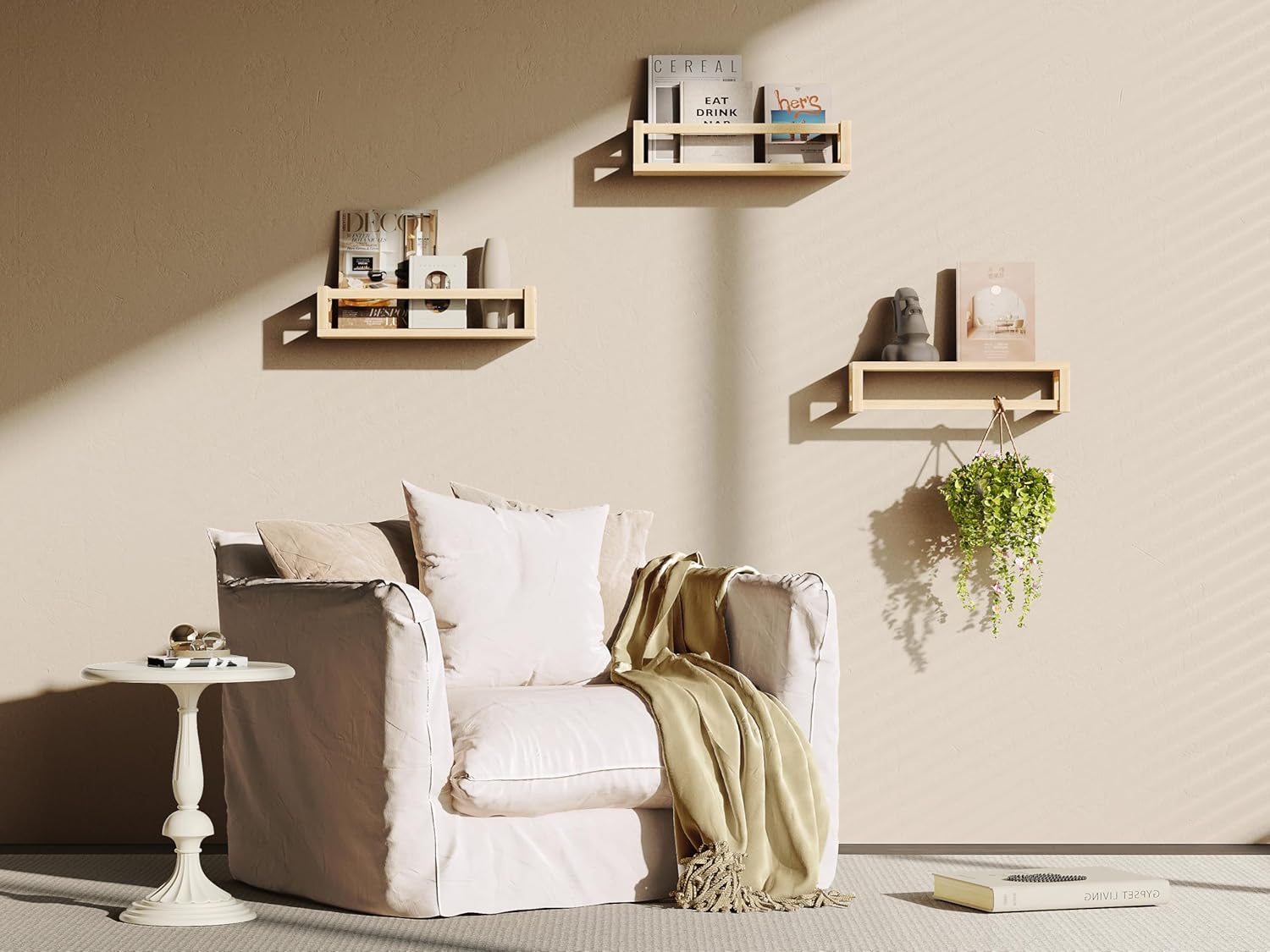TidyCorner Thick Floating Shelves for Kids and Nursery