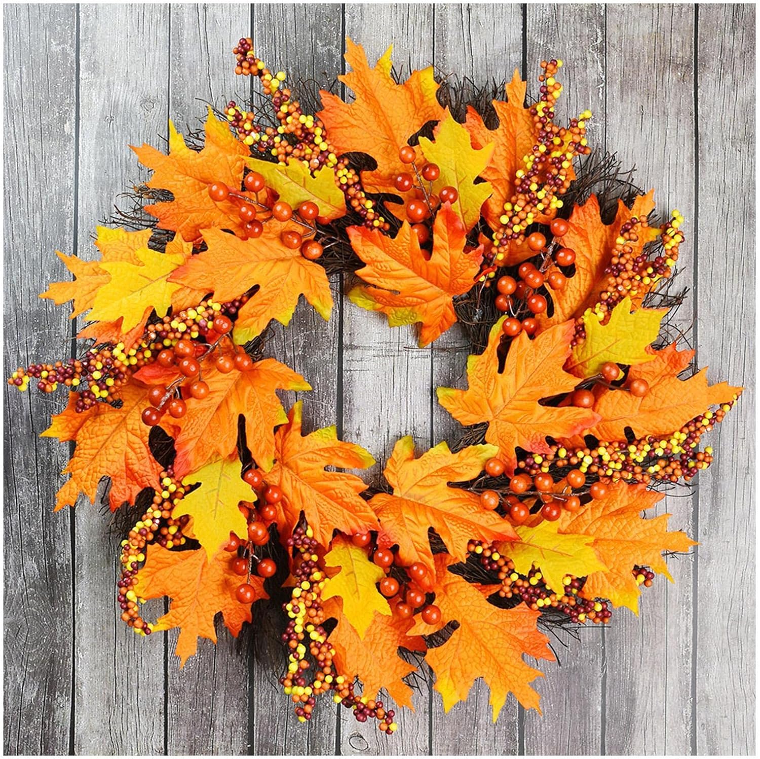 Handcrafted Fall Wreath for Front Door Decor