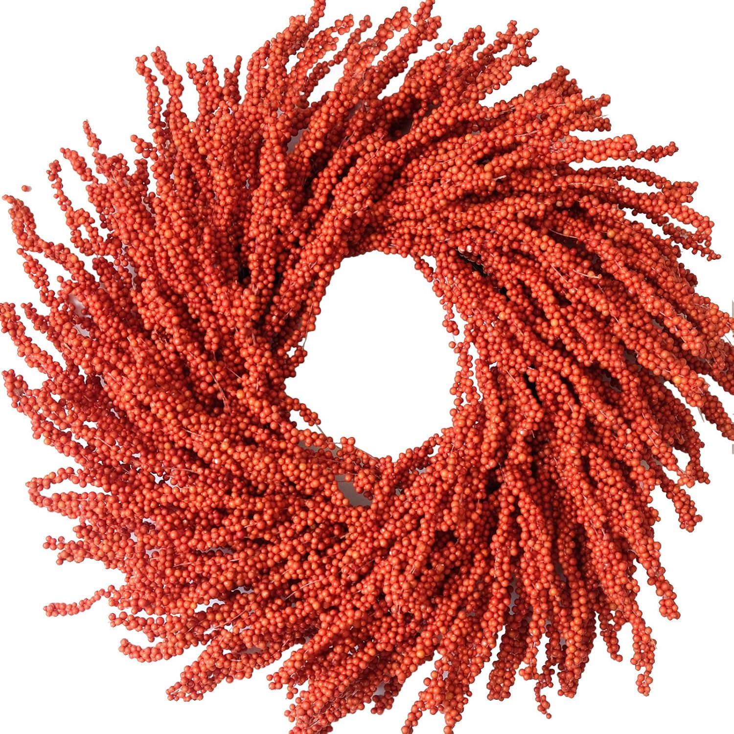26 Inch Fall Wreath with Orange Berries for Front Door