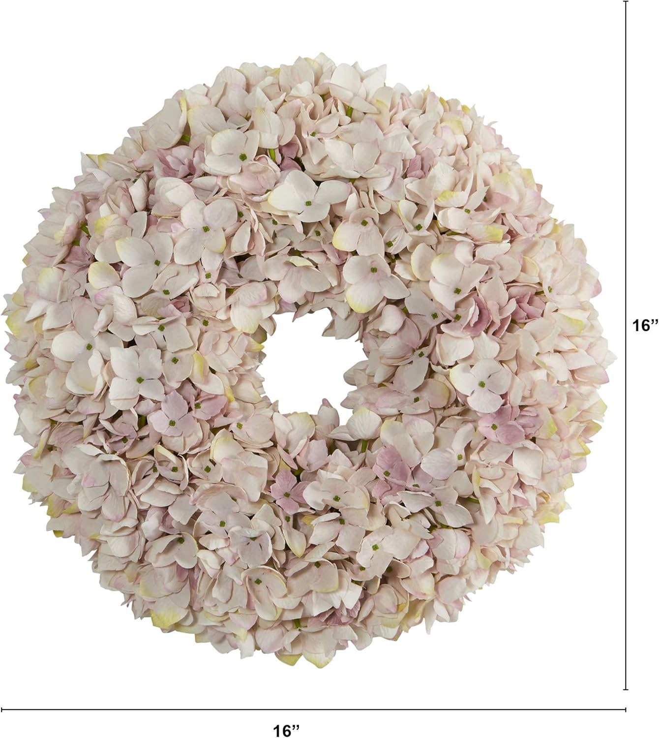 Nearly Natural 16-Inch Hydrangea Wreath
