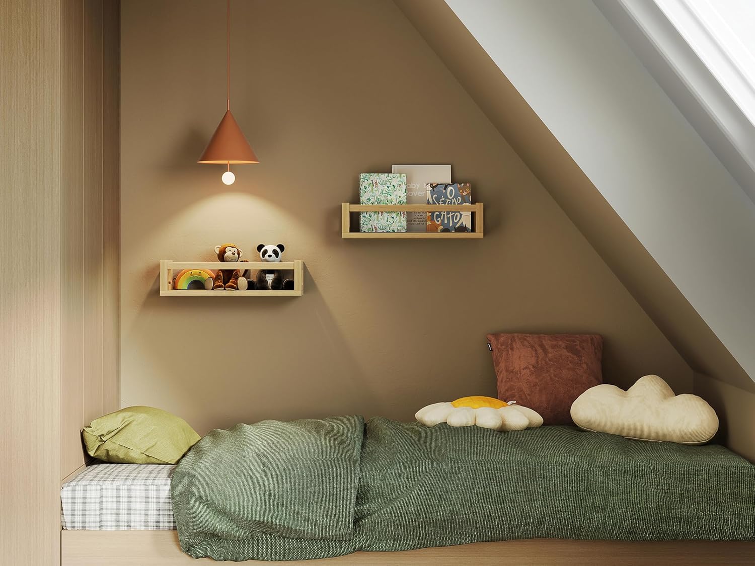 TidyCorner Thick Floating Shelves for Kids and Nursery