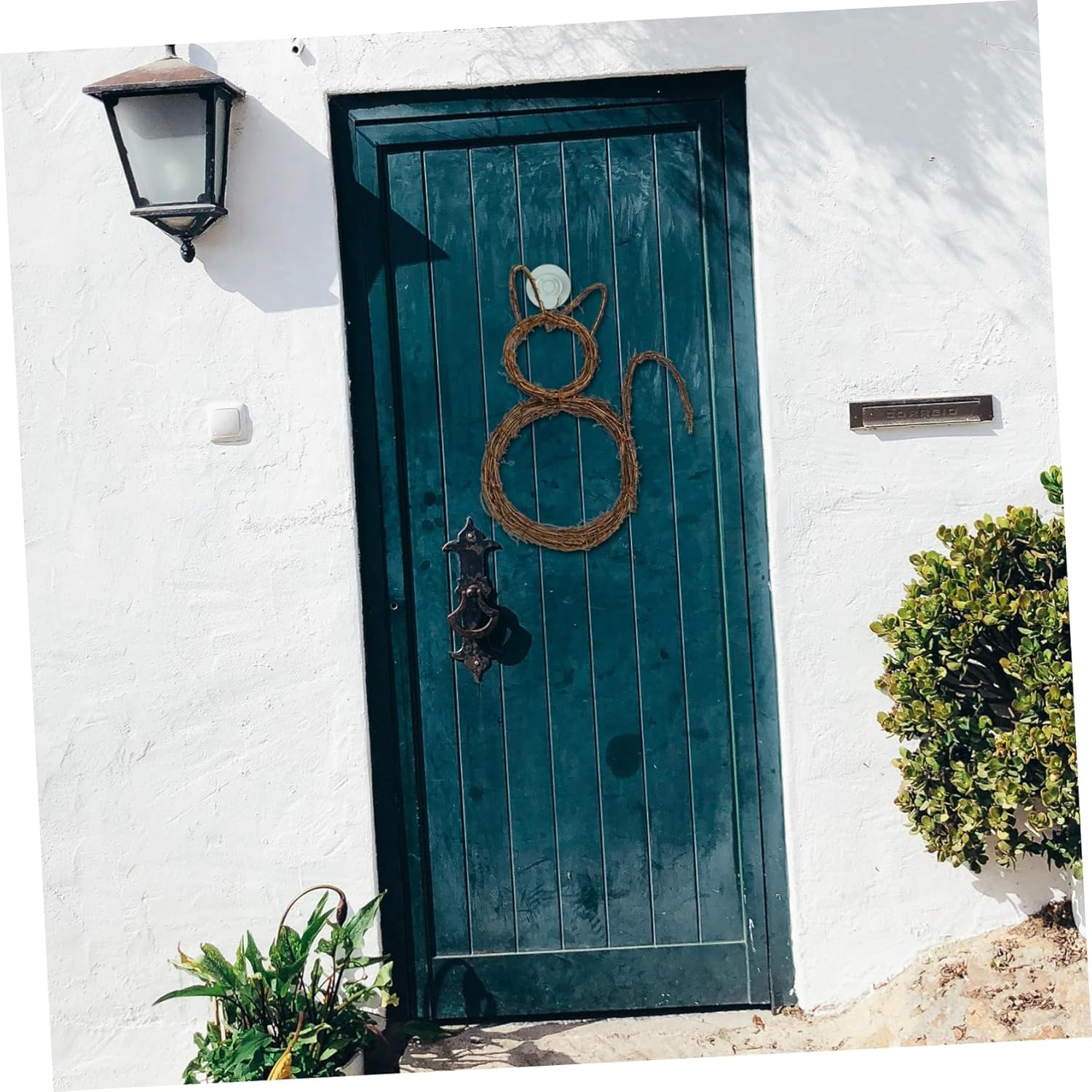 Cabilock Cat Wreath Halloween DIY Decor for Doors and Walls