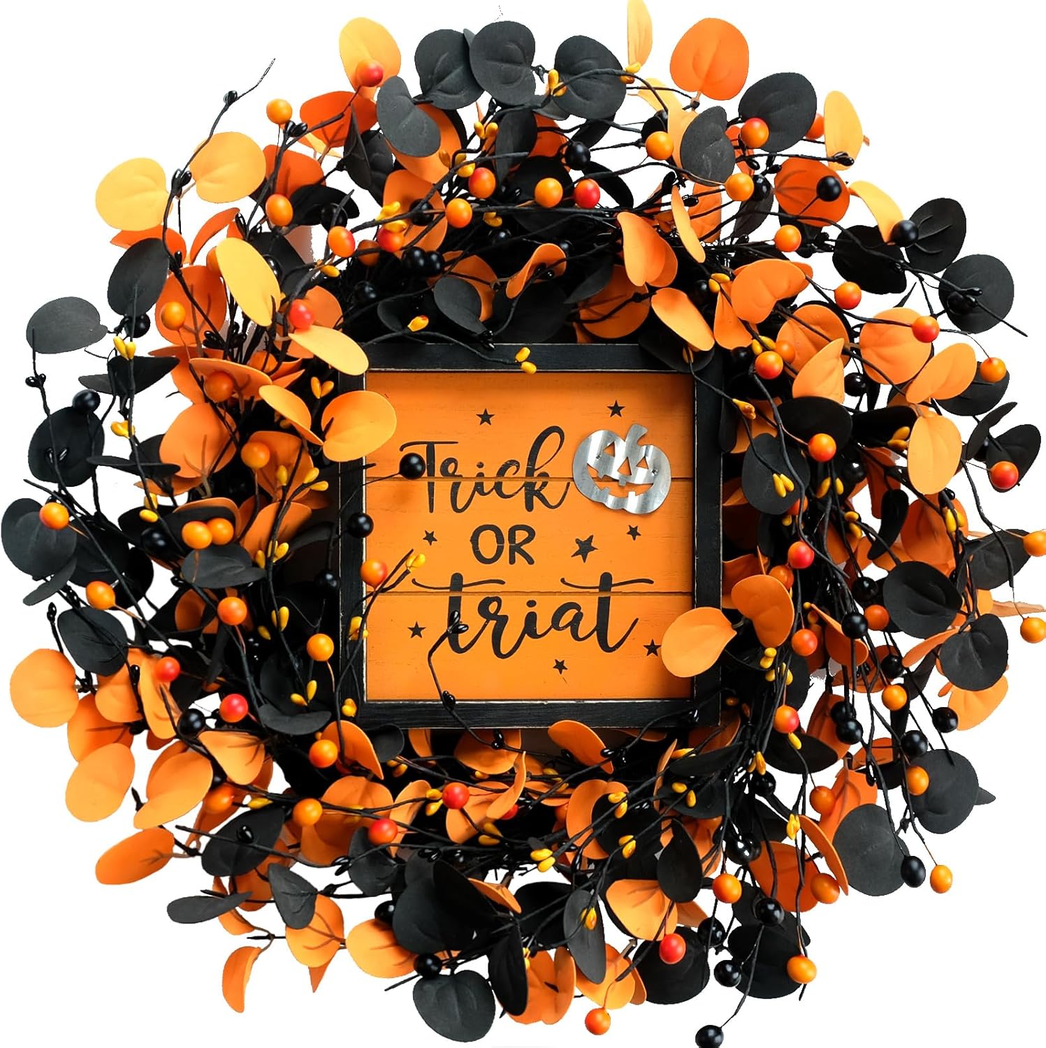 Cir Oases Halloween Wreath Front Door Decor