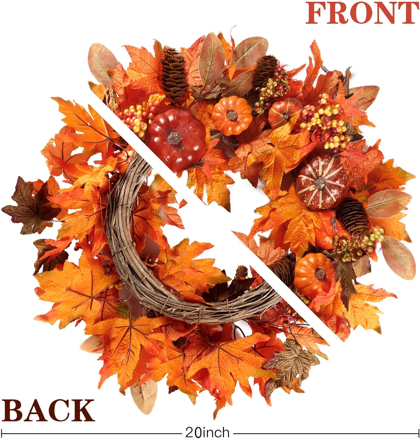 Sggvecsy 20 Autumn Front Door Wreath