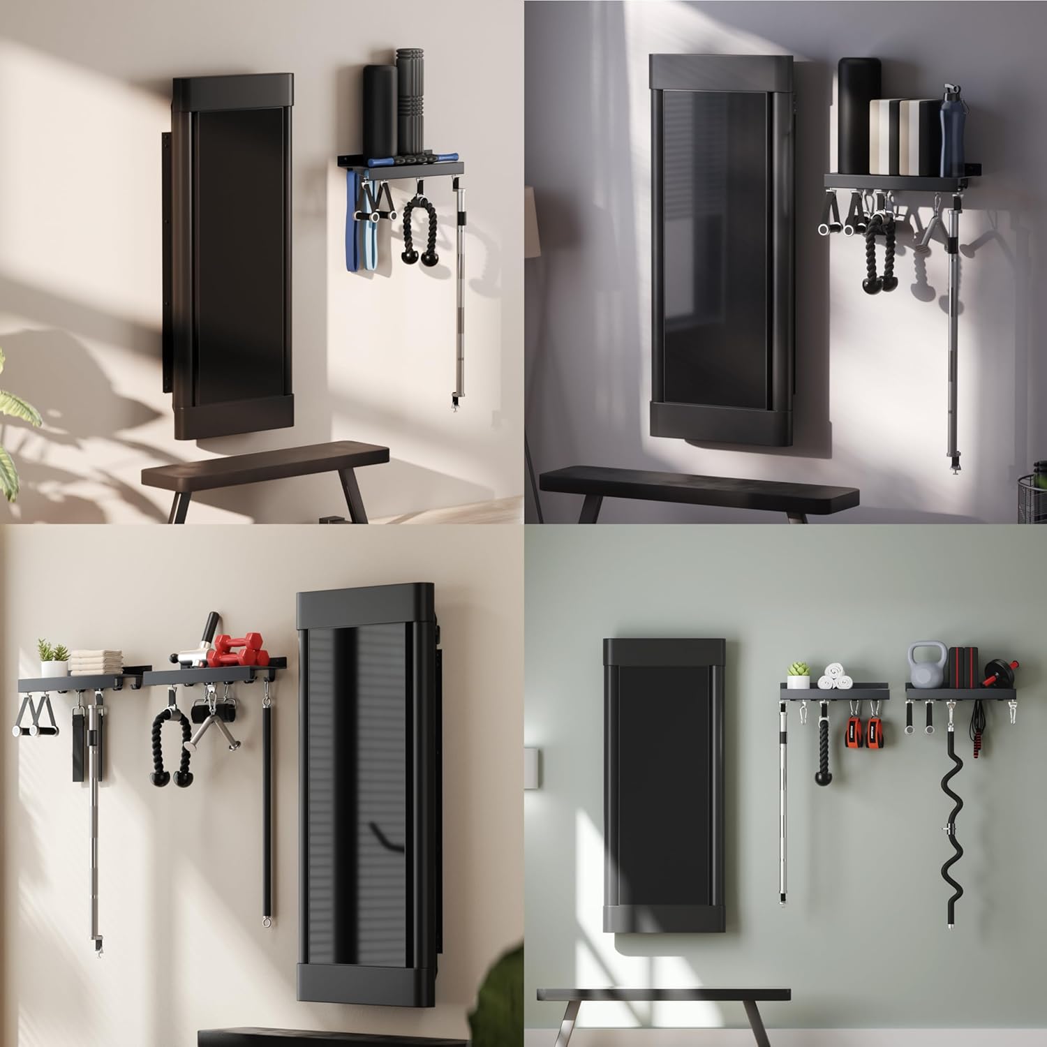 Crostice Metal Shelf with T-Lock Adapters Hooks